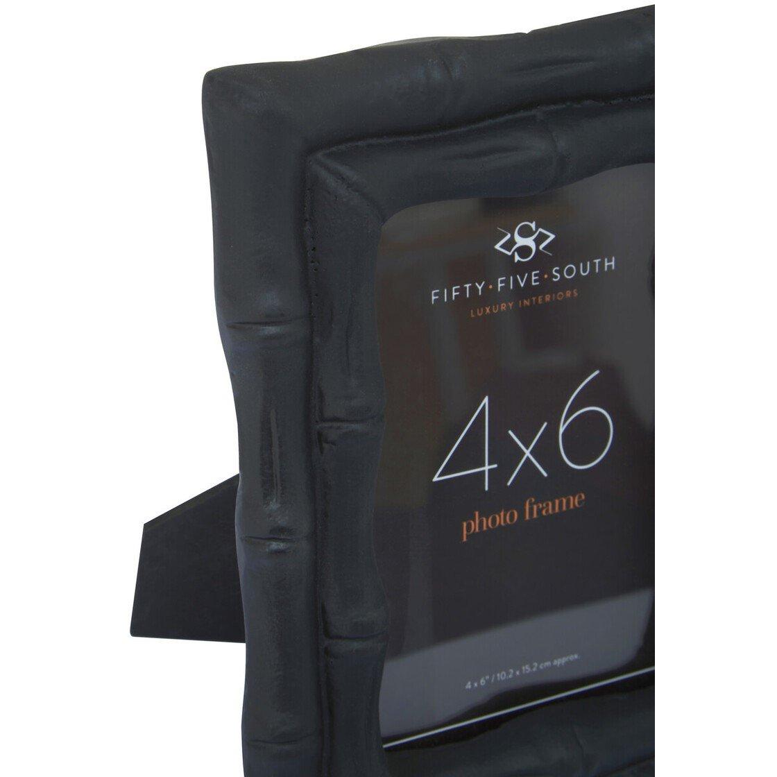 Black Clear - Interiors by Premier - Hiba 4 x 6 Black Finish Bamboo Effect Photo Frame - 3