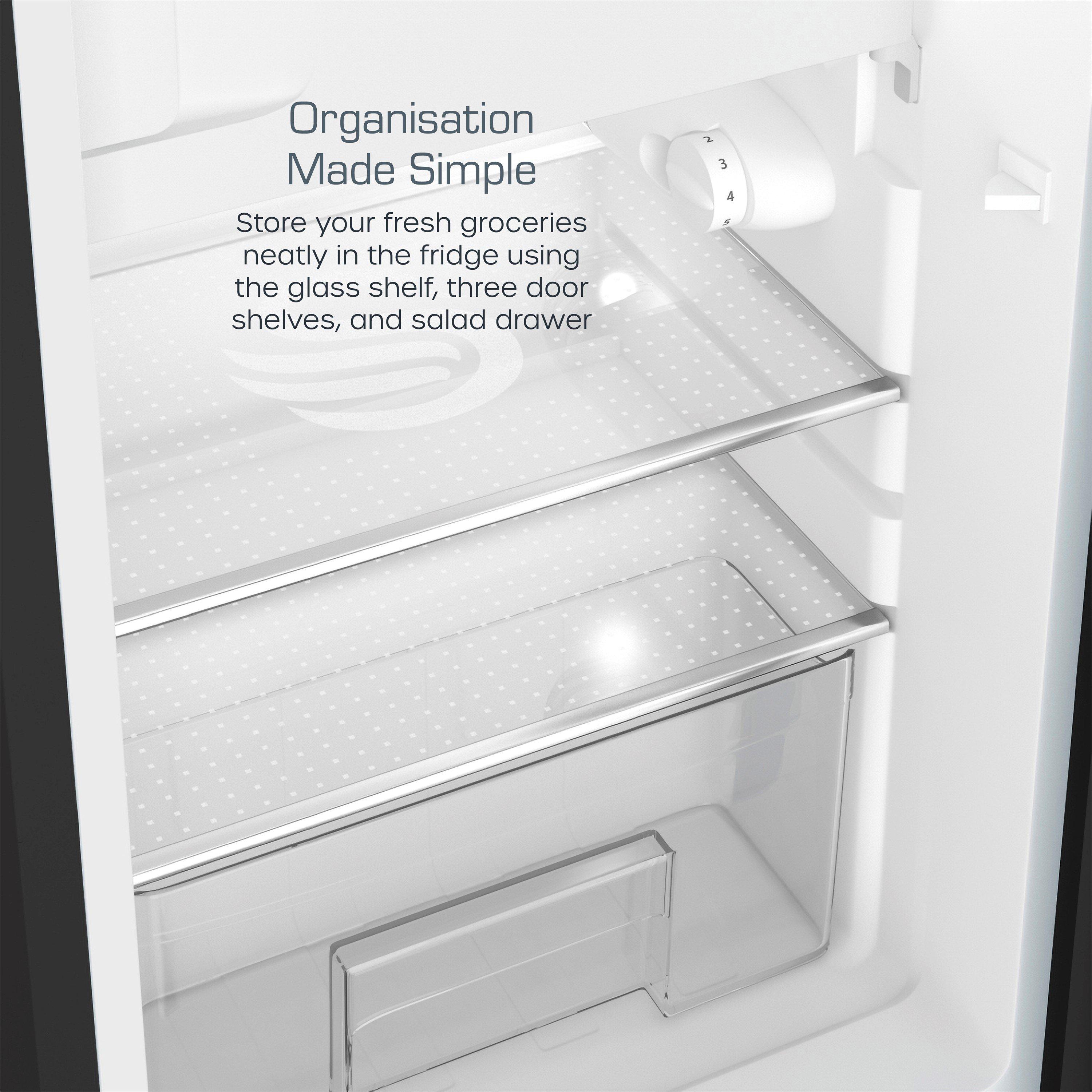 Black - Swan - Retro Under Counter Fridge - Black - 4