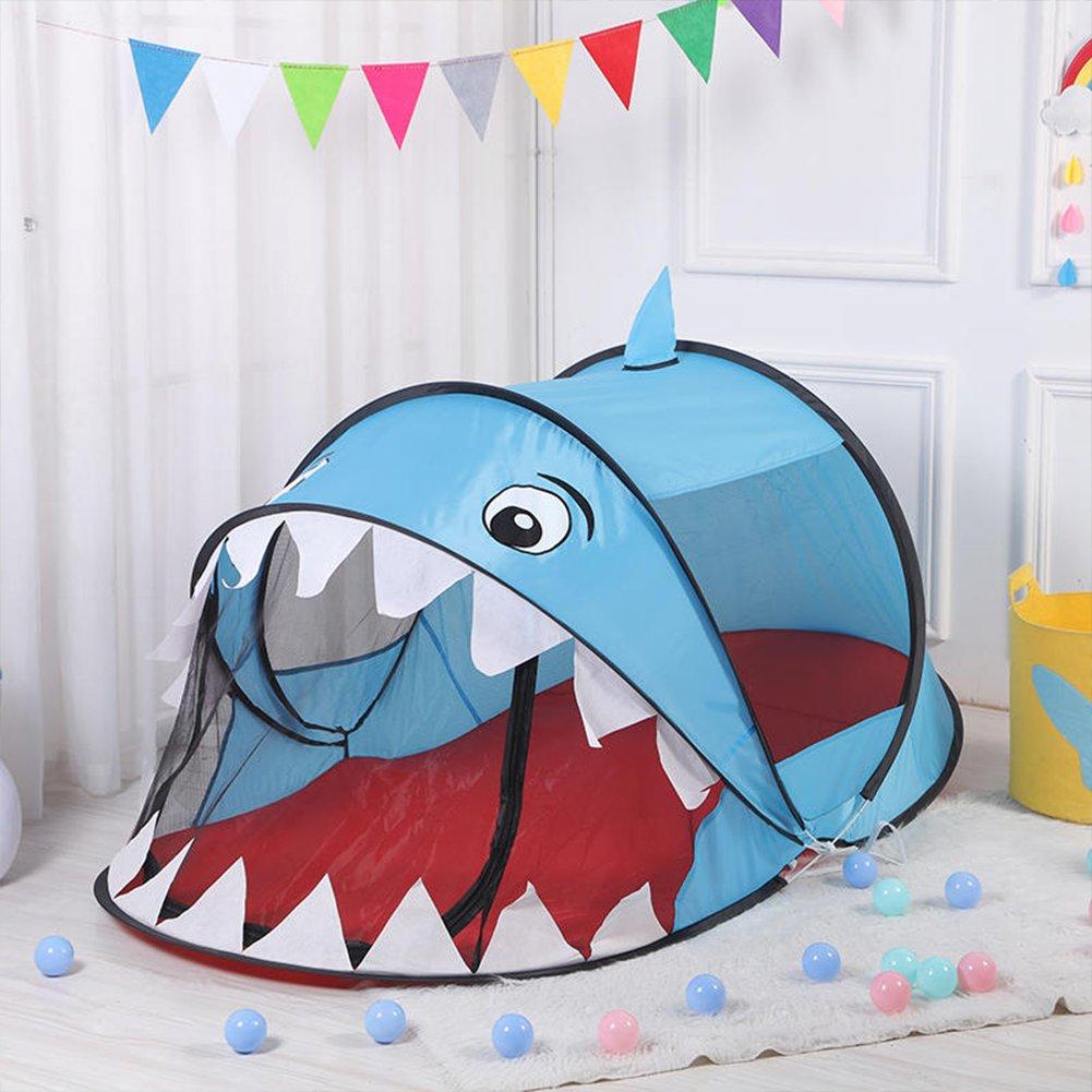 Blue - KIDKID - Cute Shark Kids Play Tent - 1