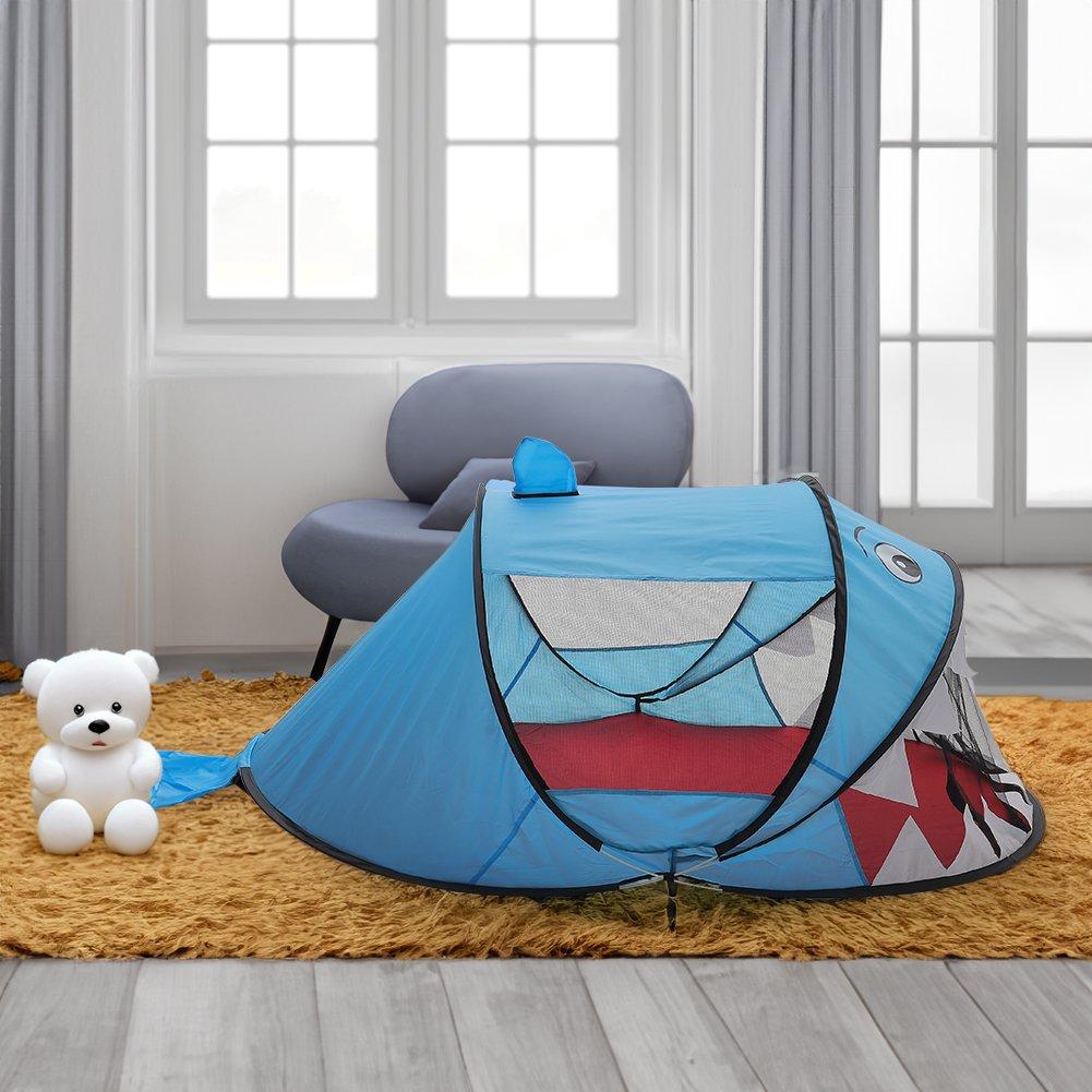 Blue - KIDKID - Cute Shark Kids Play Tent - 2