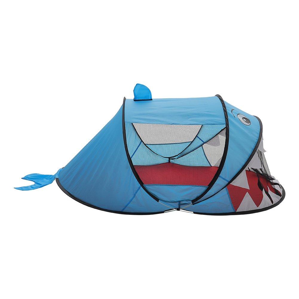 Blue - KIDKID - Cute Shark Kids Play Tent - 5