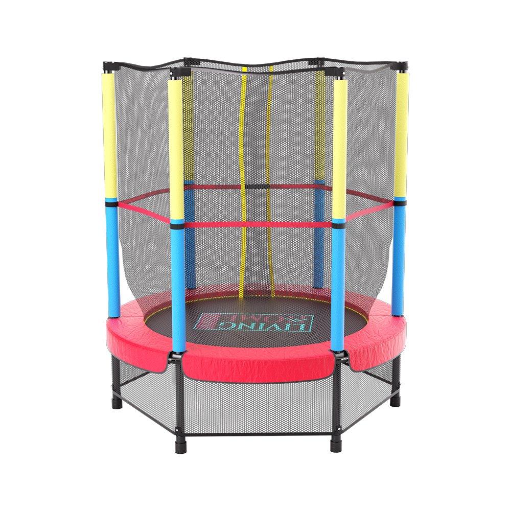 Red - LIFE IDEAS SPORT - Outdoor Trampoline with High Enclosure Net - 4