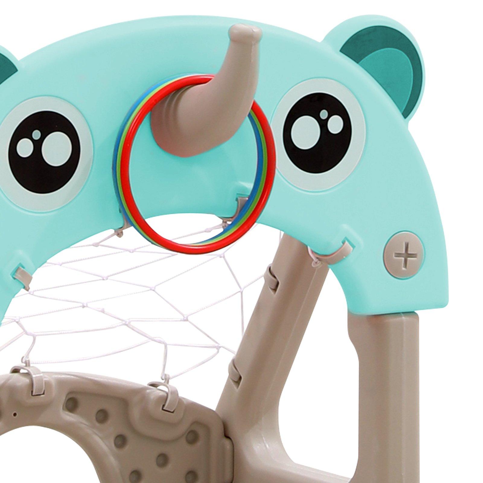 Green - KIDKID - Adjustable Car Basketball Toy - 2