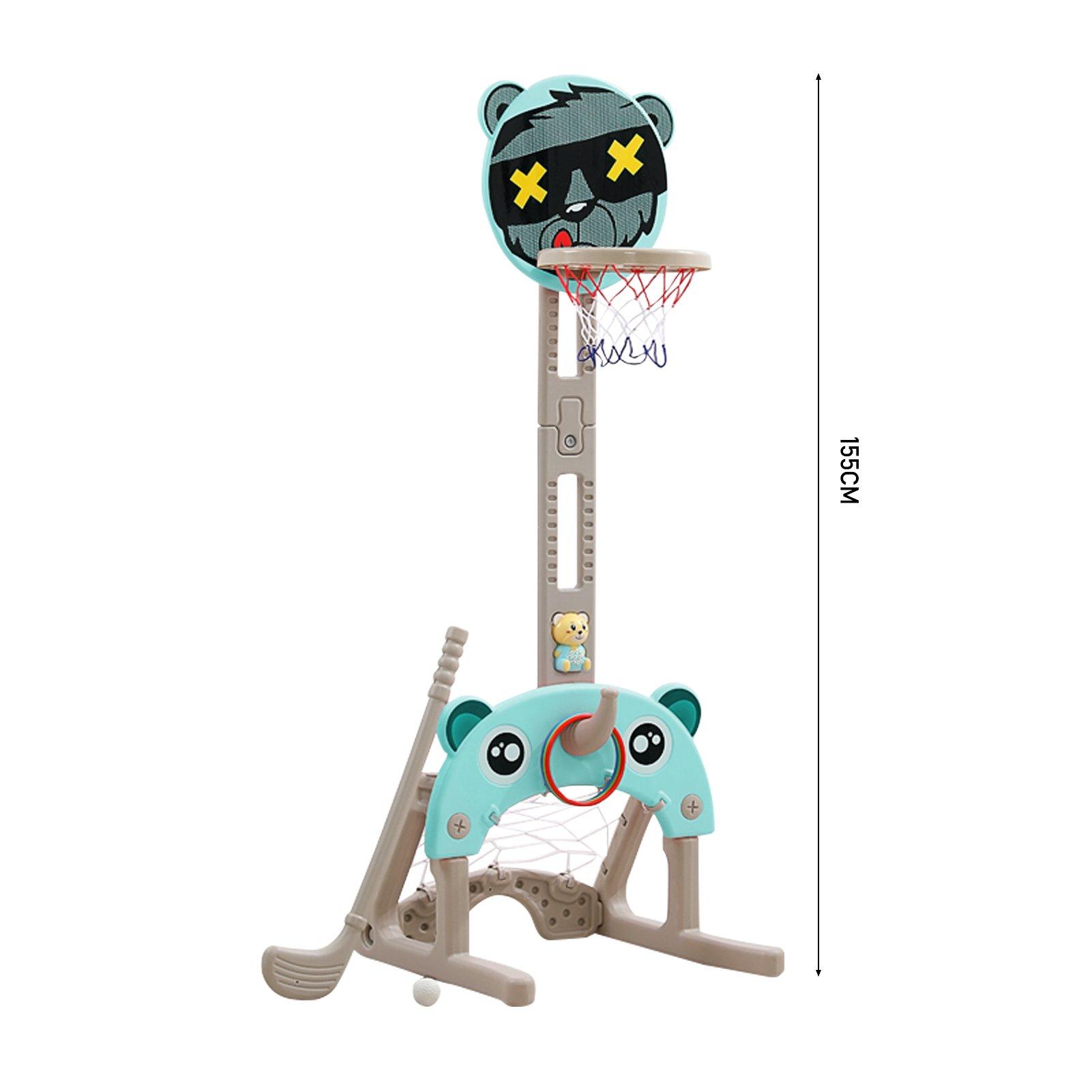 Green - KIDKID - Adjustable Car Basketball Toy - 5