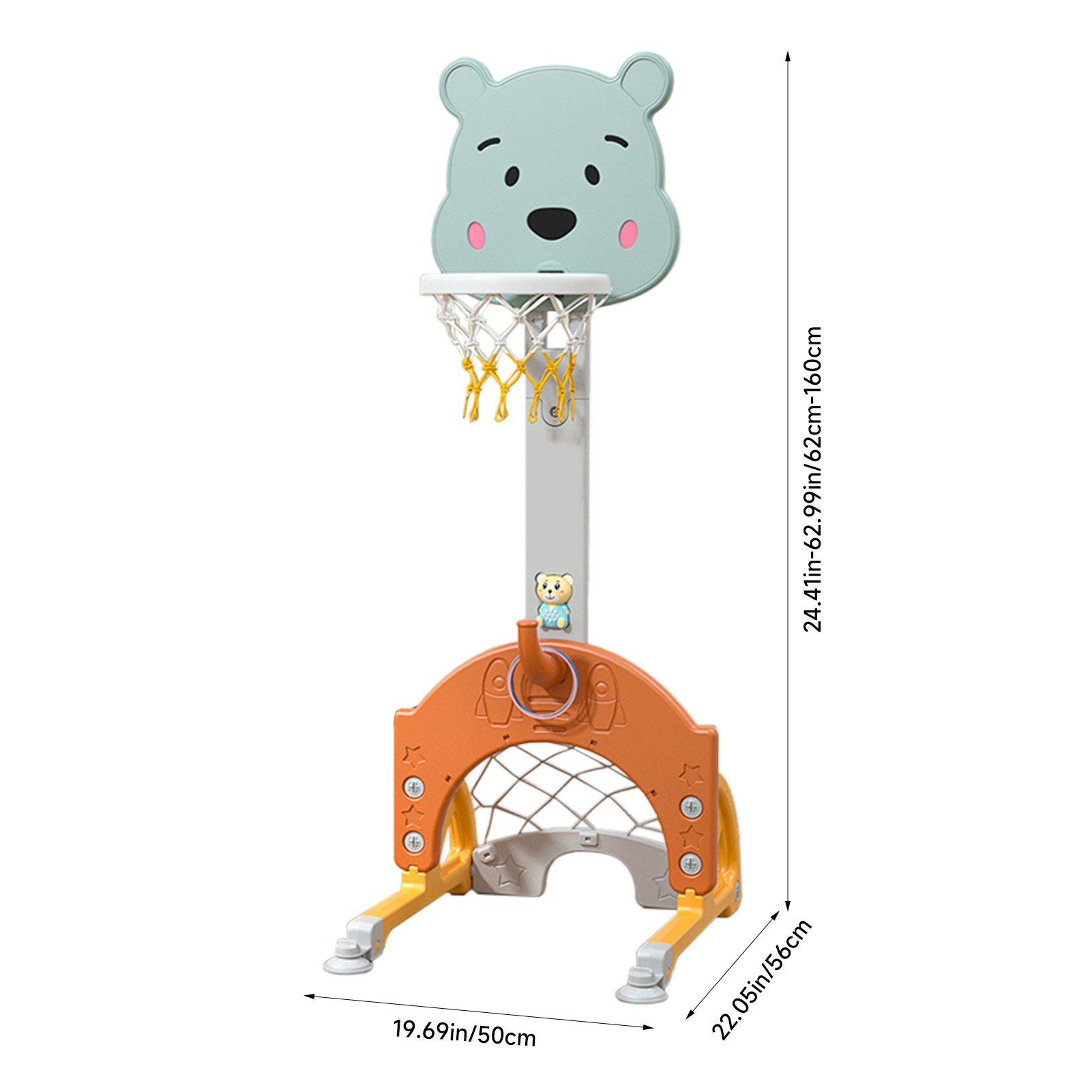 Green - KIDKID - Cartoon Panda Basketball Stand with Music - 3