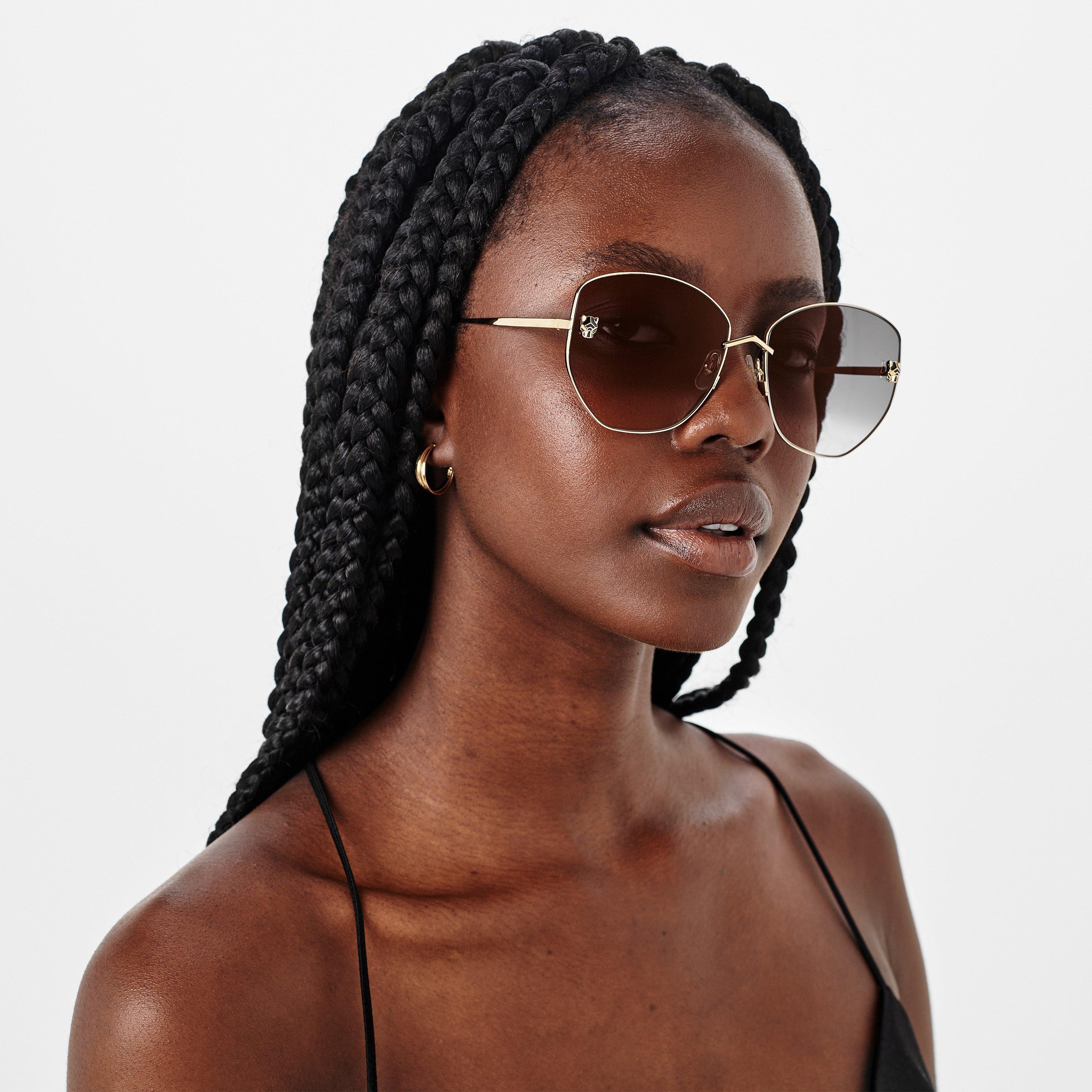 Gold/Grey - Cartier - Cartier Sunglasses Ct0400s - 2