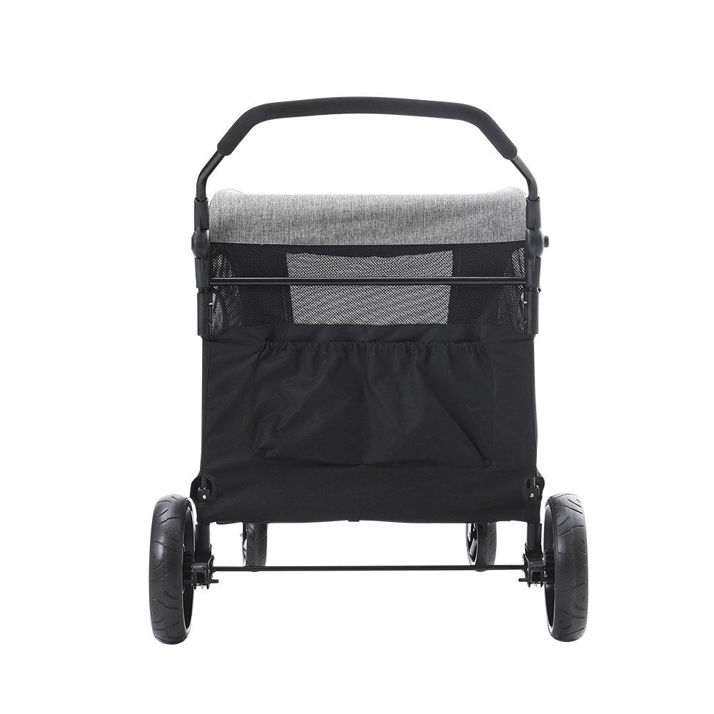 Grey - KIDKID PET - Collapsible Pet Stroller for Pet - 6