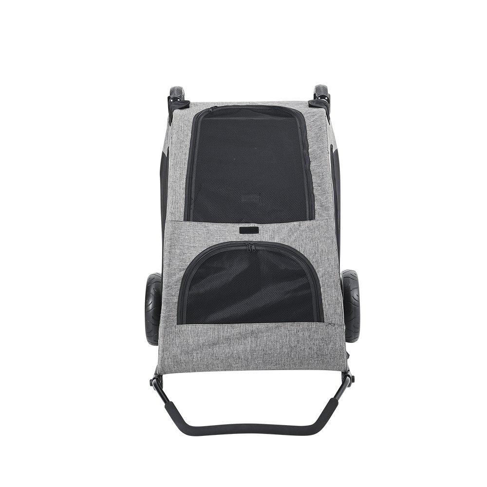 Grey - KIDKID PET - Collapsible Pet Stroller for Pet - 8