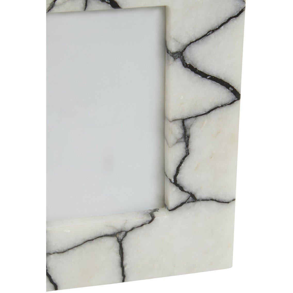 Black White - Fifty Five South - Marmara White and Black Marble 4In X 6In Small Pho - 4