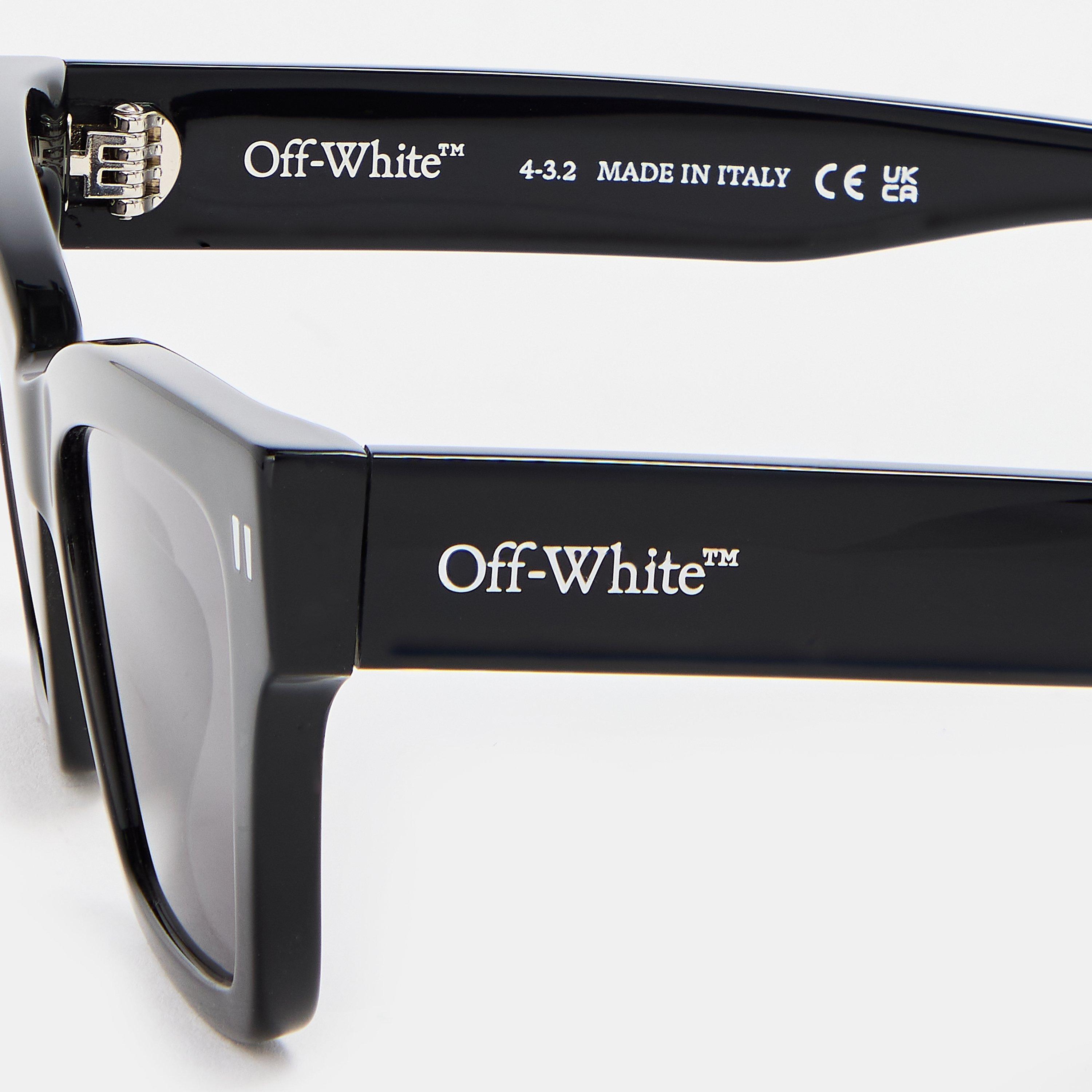 Black/Dark Grey - Off White - Cincinnati 53 - Tortoise Shell Acetate Made in Italy Cat Eye Sunglasses - 4