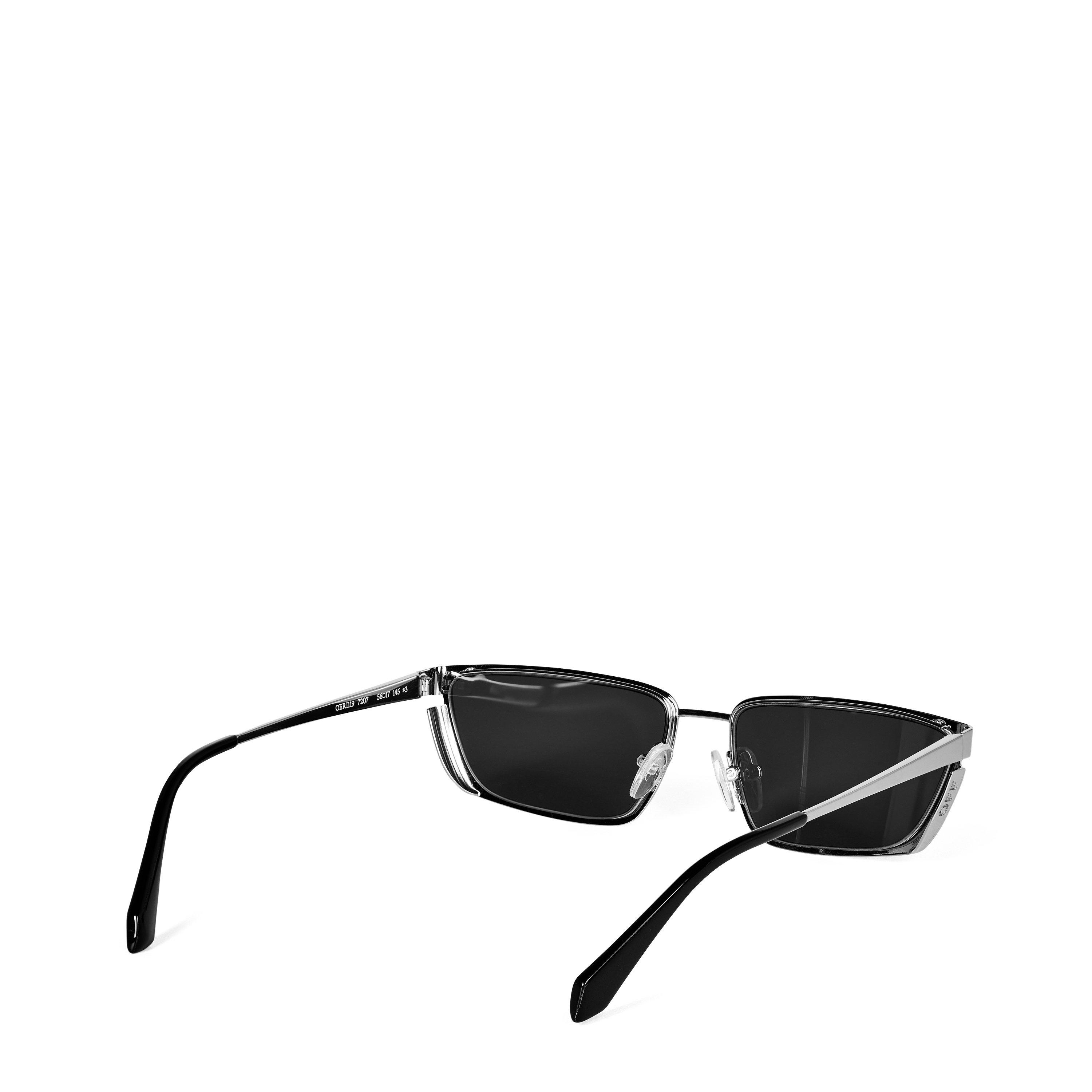 7207 Silver - Off White - Unisex Richfield Rectangle Style Sunglasses - 4