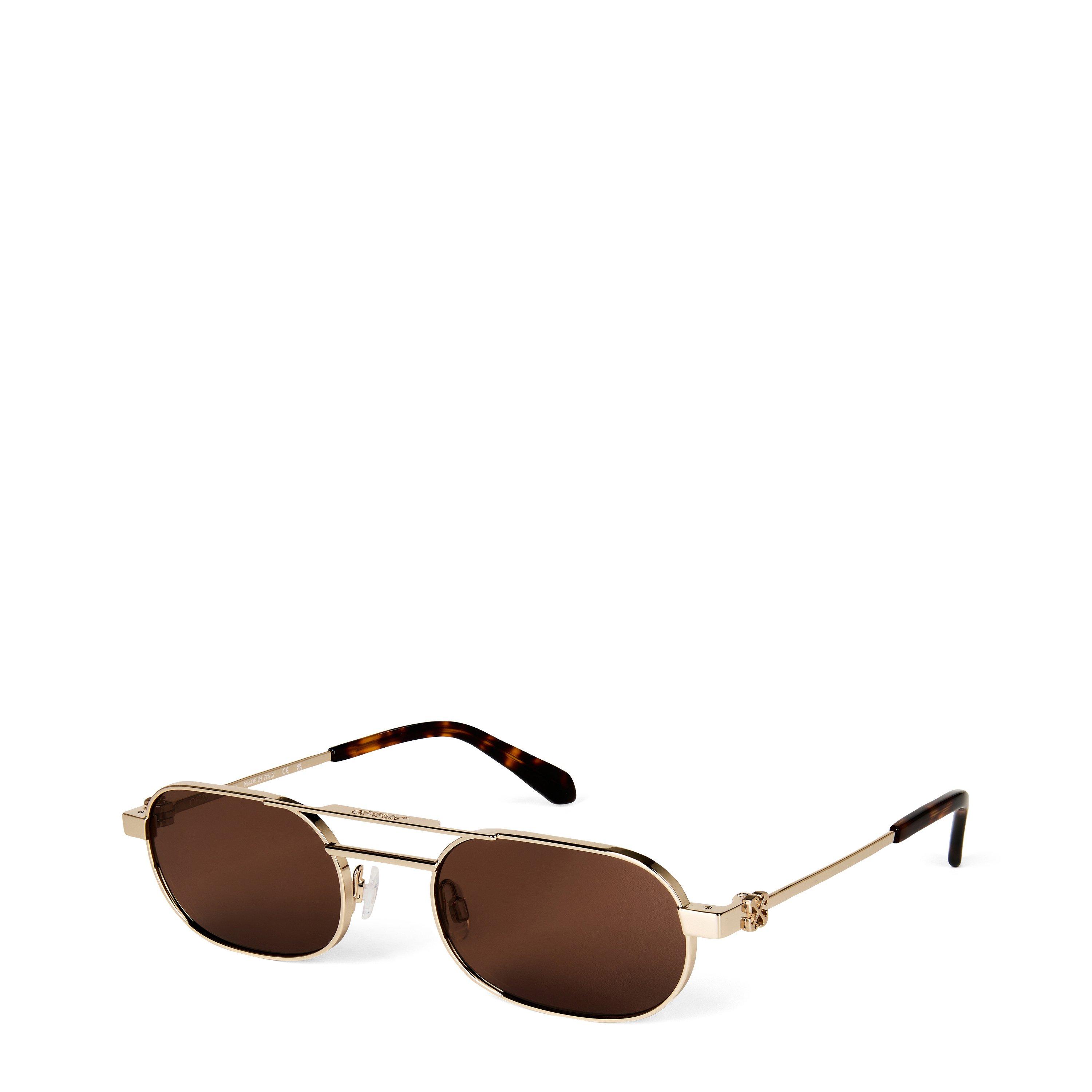 7664 Gold - Off White - Vaiden Tinted Rectangle Sunglasses - 1