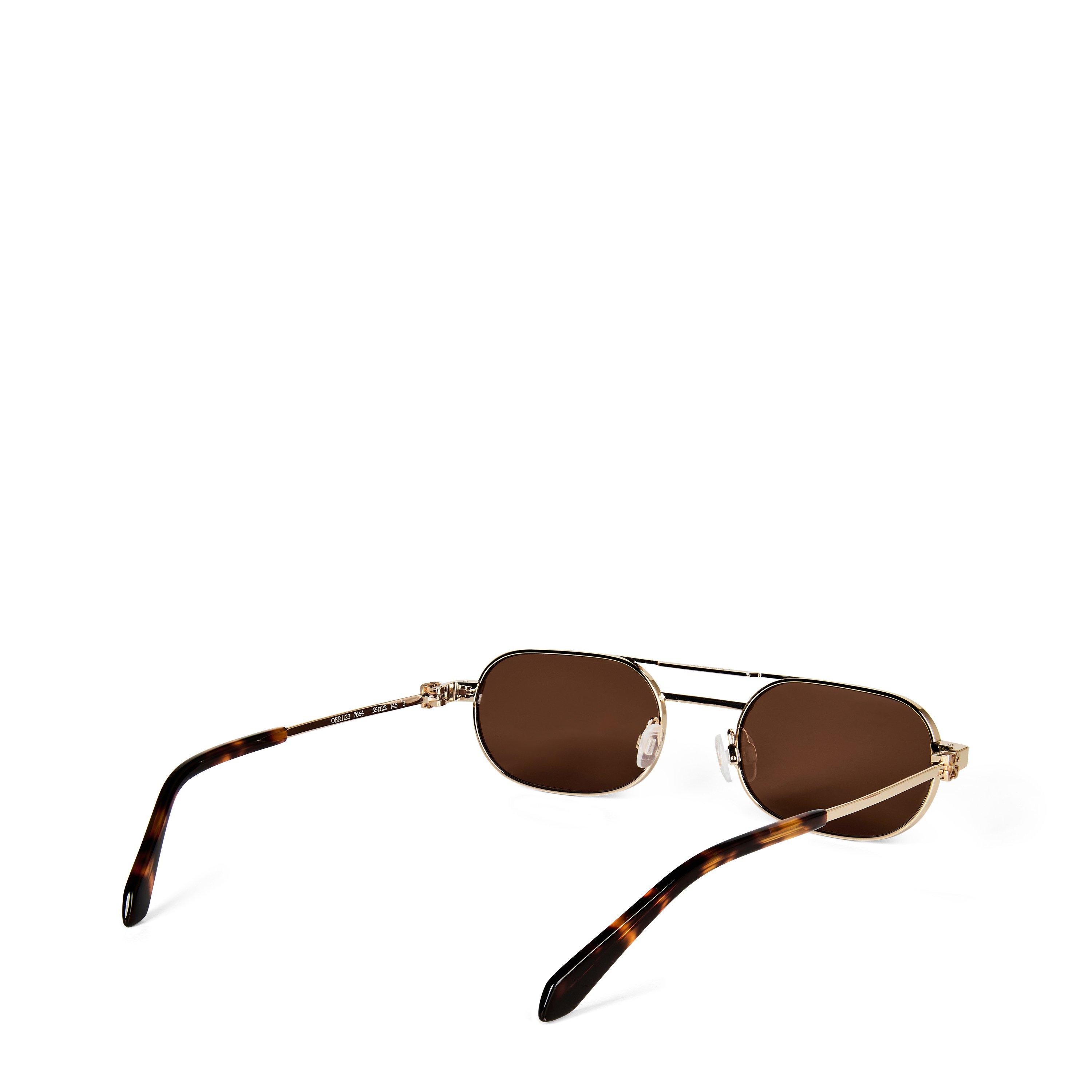 7664 Gold - Off White - Vaiden Tinted Rectangle Sunglasses - 2