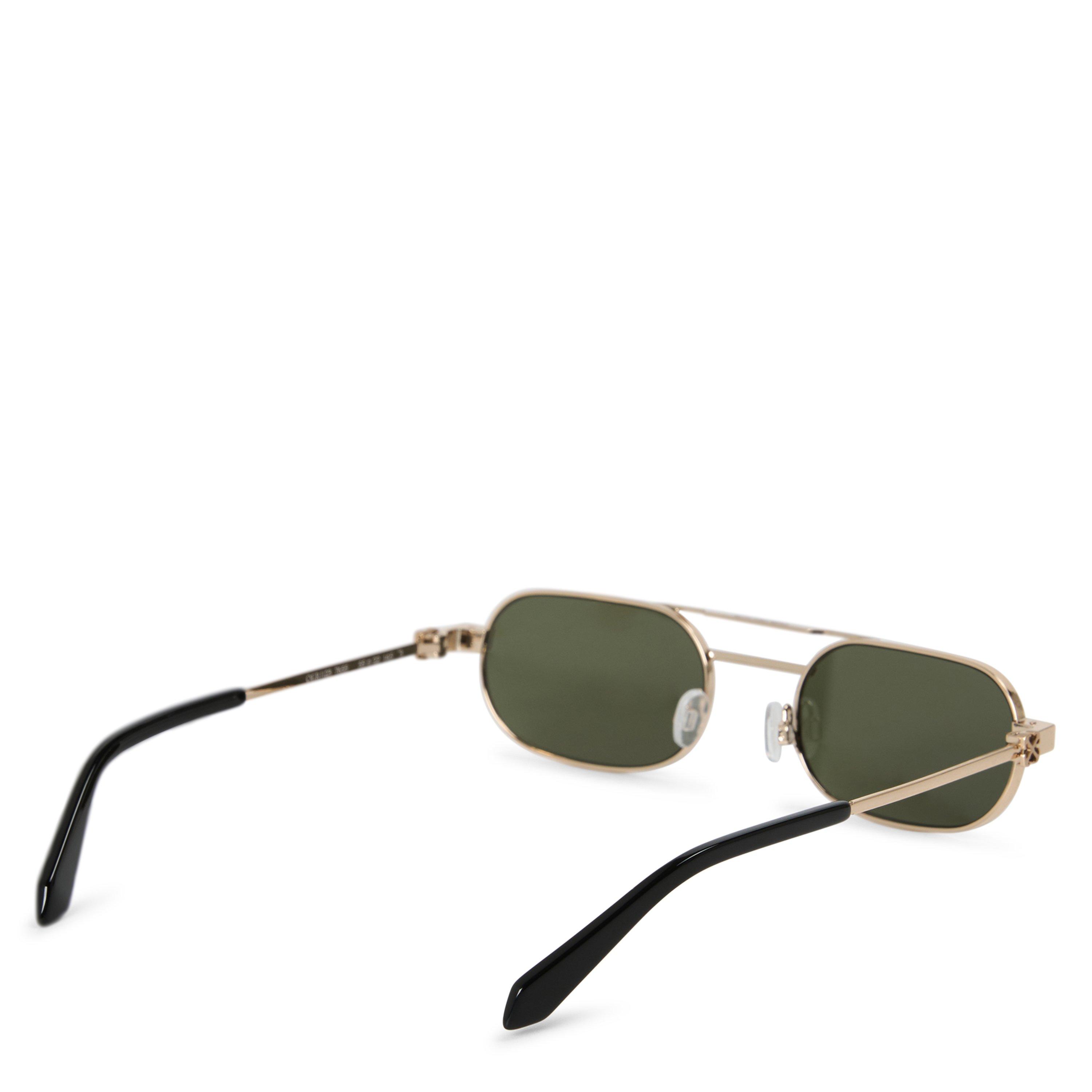 Gold - Green - Off White - Vaiden Tinted Rectangle Sunglasses - 2