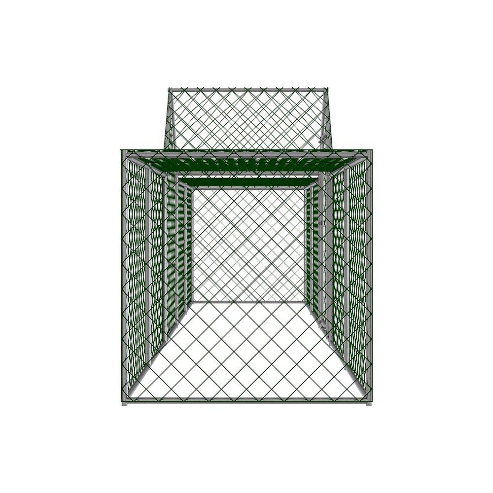 Silver - KIDKID PET - Metal Chicken Coop Run with PE Tarpaulin - 5