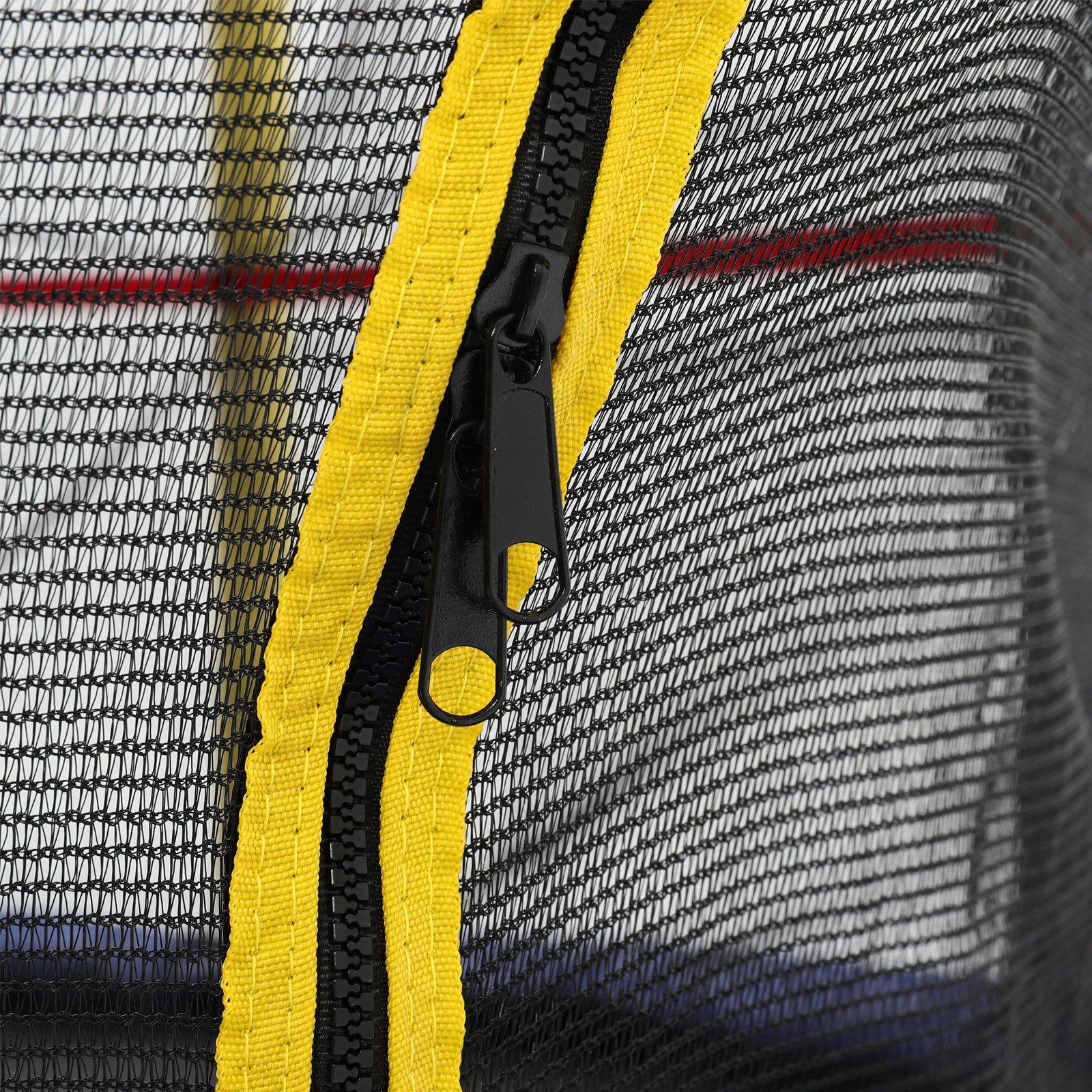 Black - LIFE IDEAS SPORT - 4.5FT Kids Mini Trampoline with Safety Enclosure - 4