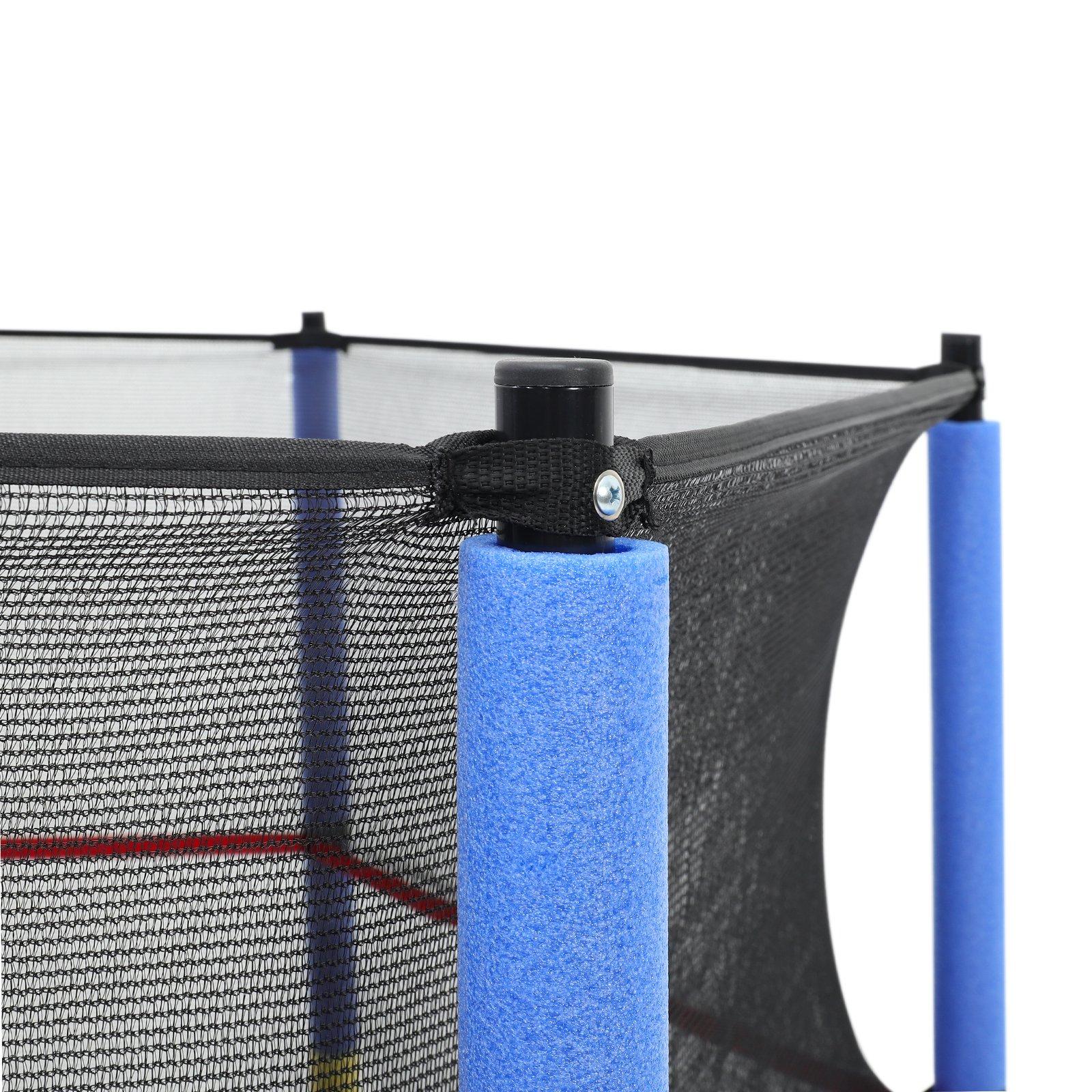 Black - LIFE IDEAS SPORT - 4.5FT Kids Mini Trampoline with Safety Enclosure - 6