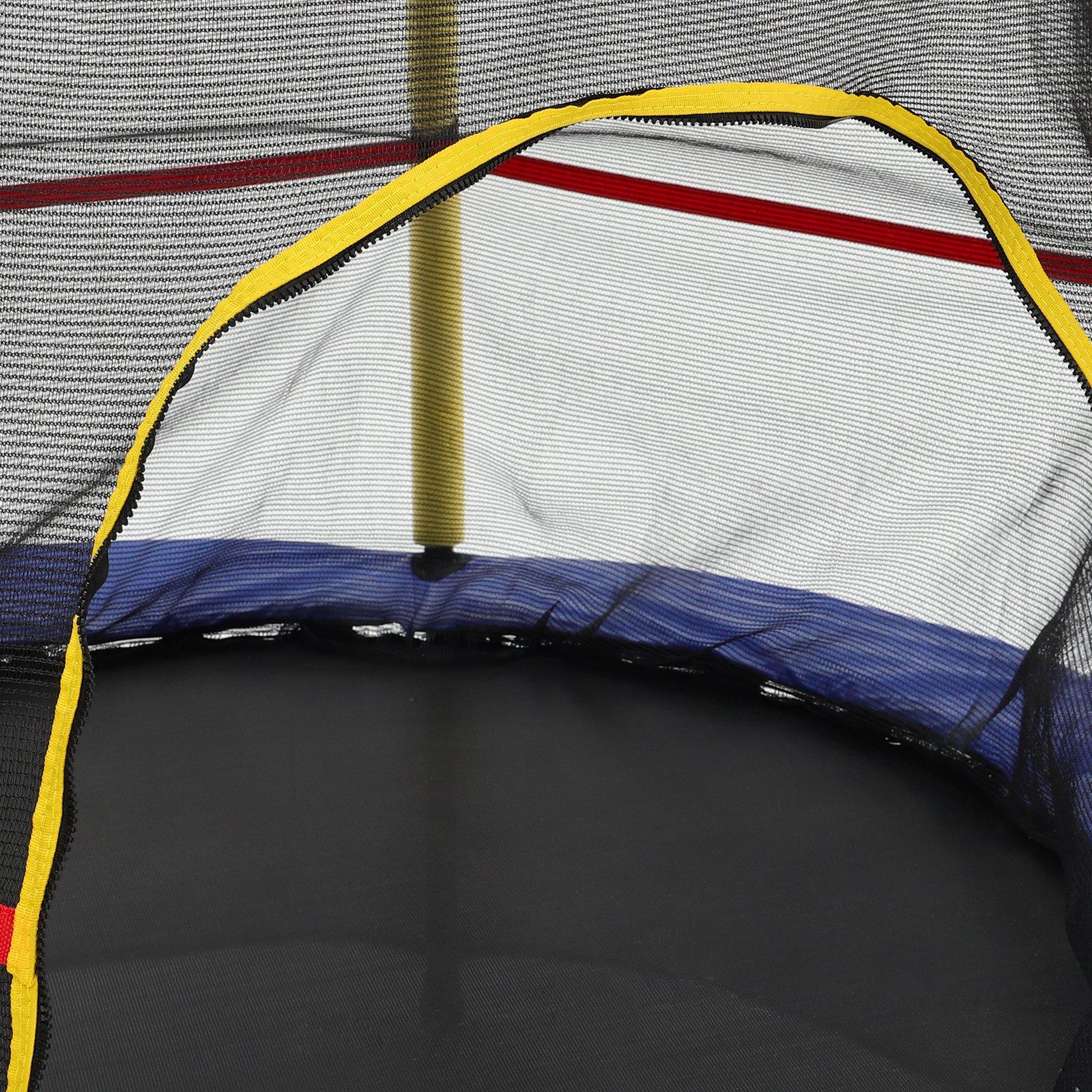 Black - LIFE IDEAS SPORT - 4.5FT Kids Mini Trampoline with Safety Enclosure - 8