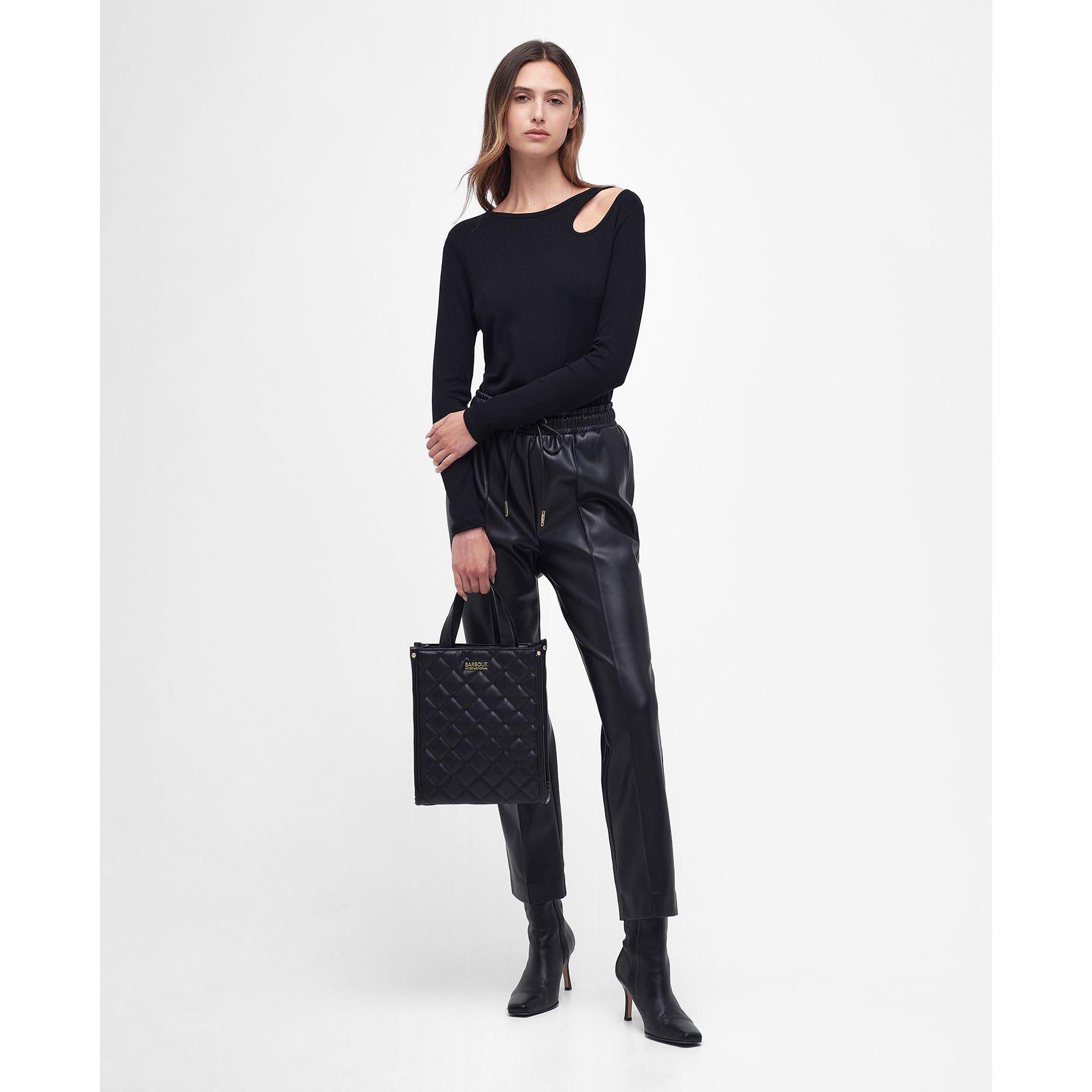 Black - Barbour International - Women's Fenchurch Quilted Tote Bag - 6