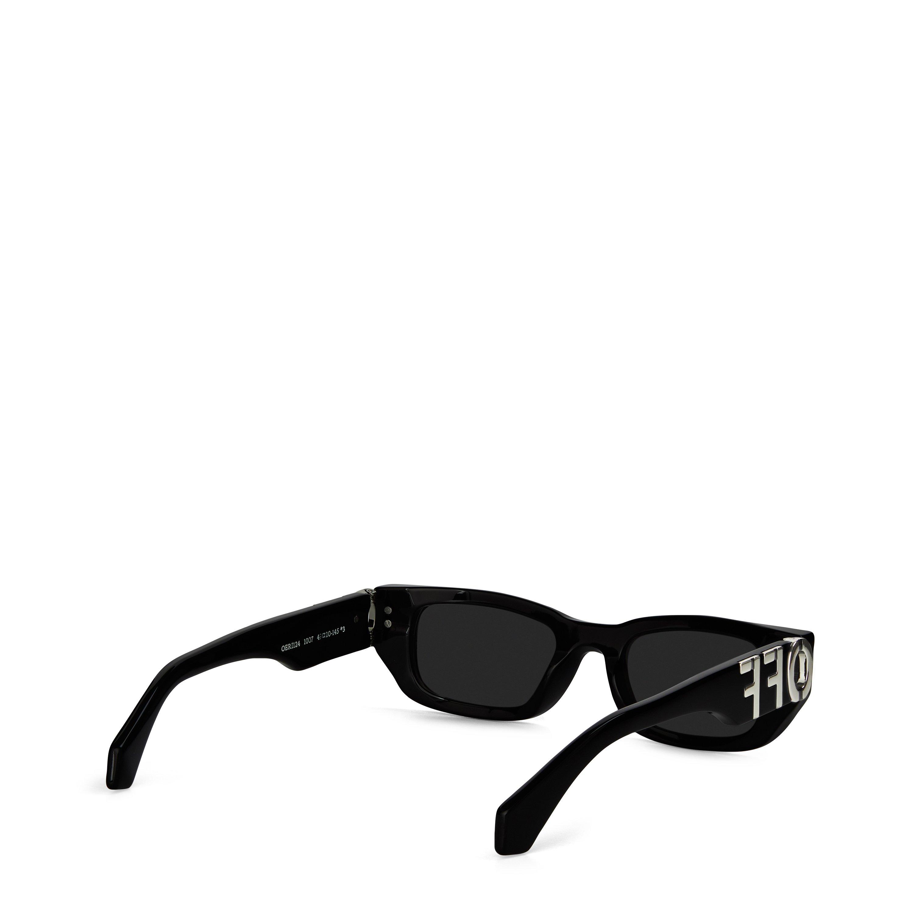 1007 Black - Off White - Unisex Hays Square Frame Sunglasses - 2