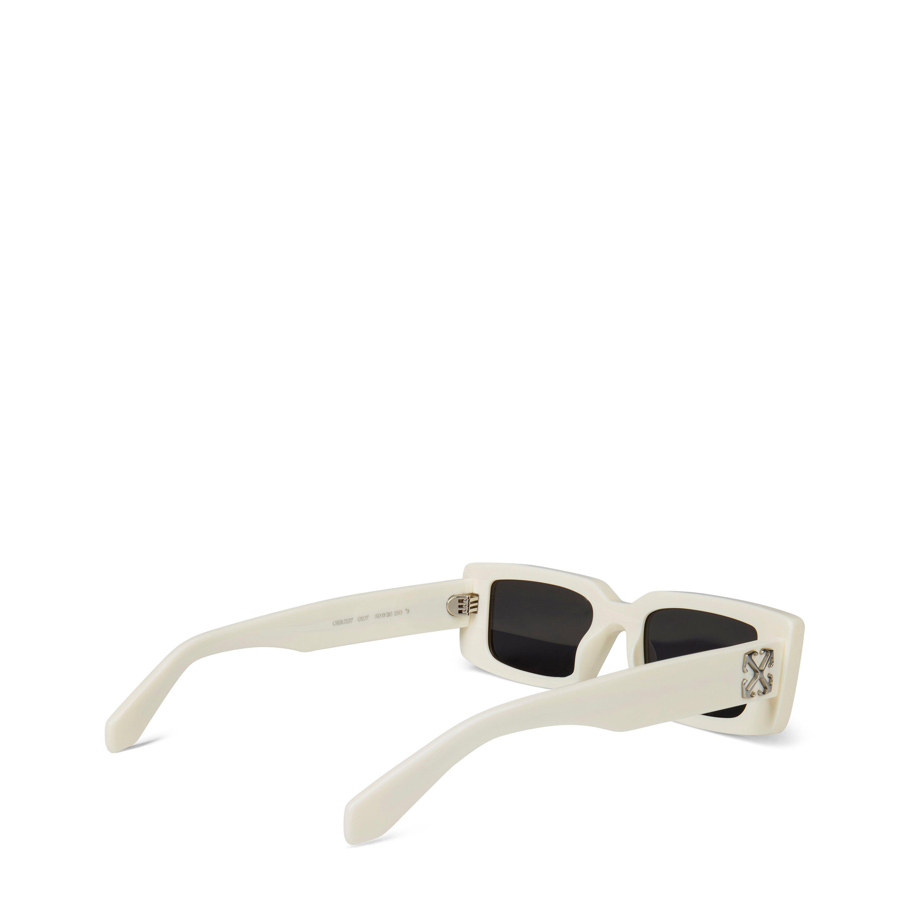 0107 White - Off White - Arthur Acetate Full Rim Rectangle Sunglasses - 2