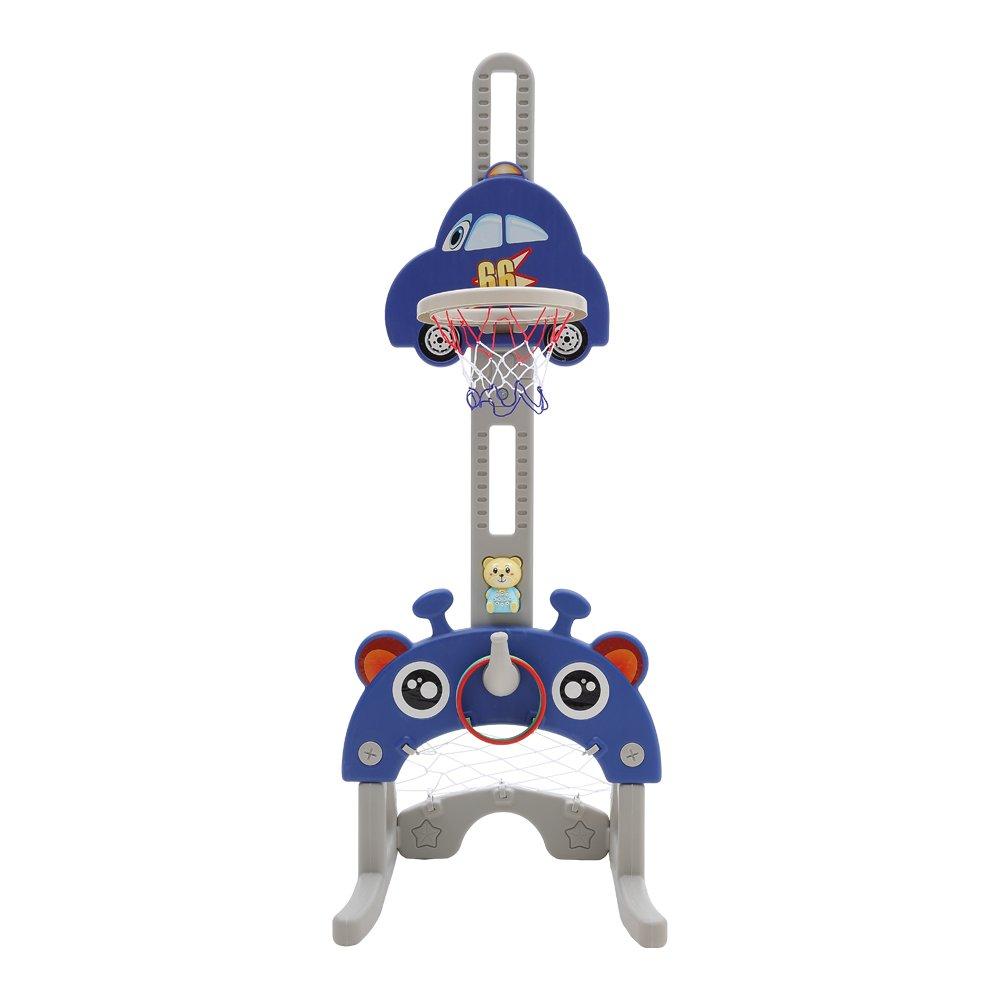 Blue - KIDKID - Adjustable Car Basketball Toy - 3