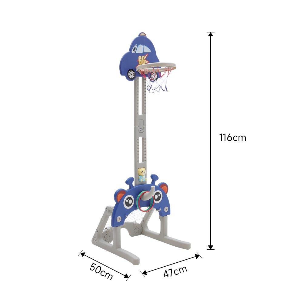 Blue - KIDKID - Adjustable Car Basketball Toy - 8