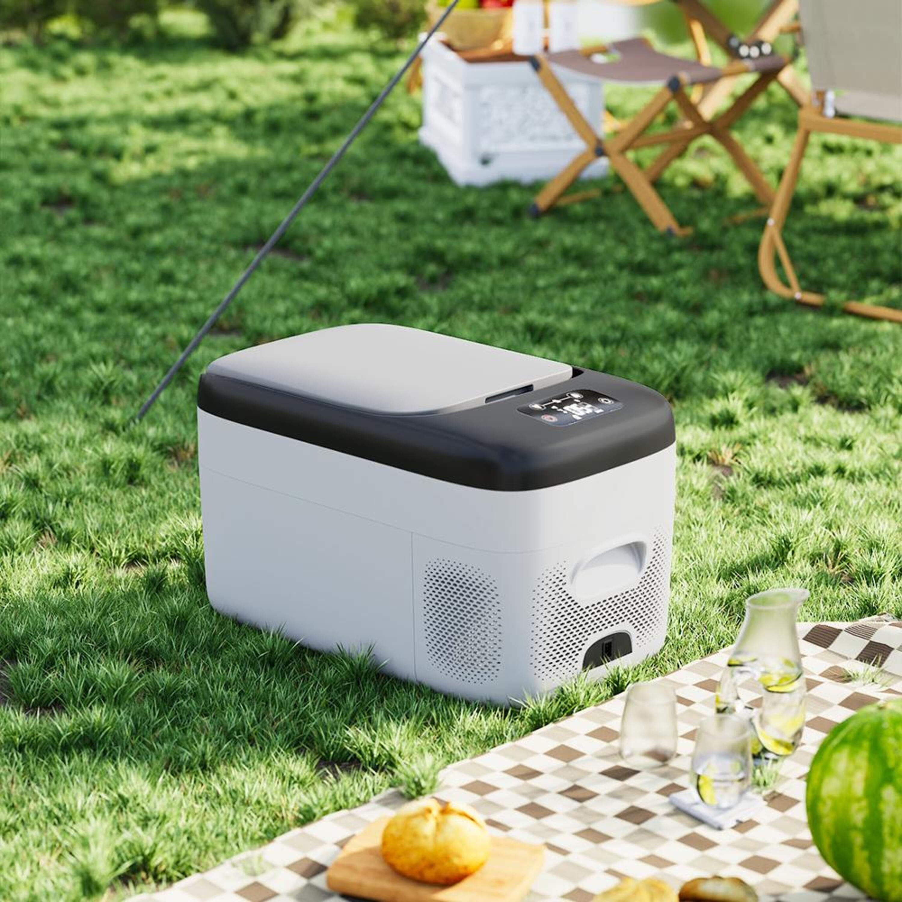 Whiteblack - Kabinet UK - 23L Compressor Car Refrigerator with Display - 2