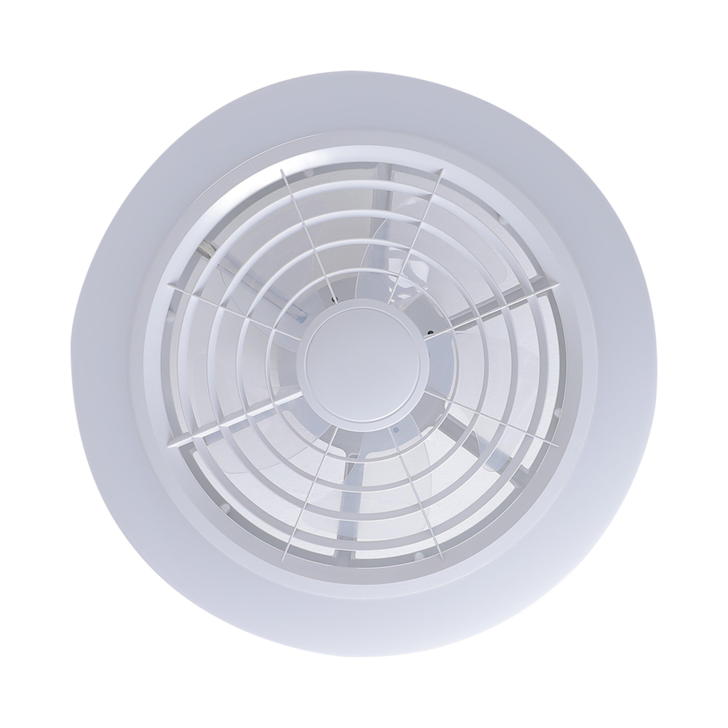 White - Kabinet UK - 18inches Round Acrylic LED Ceiling Light Fan - 3