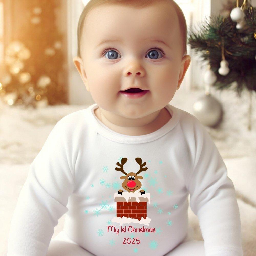 Aye Do Gifts My 1st Christmas Rudolph Baby Grow 7762-BBYgrow