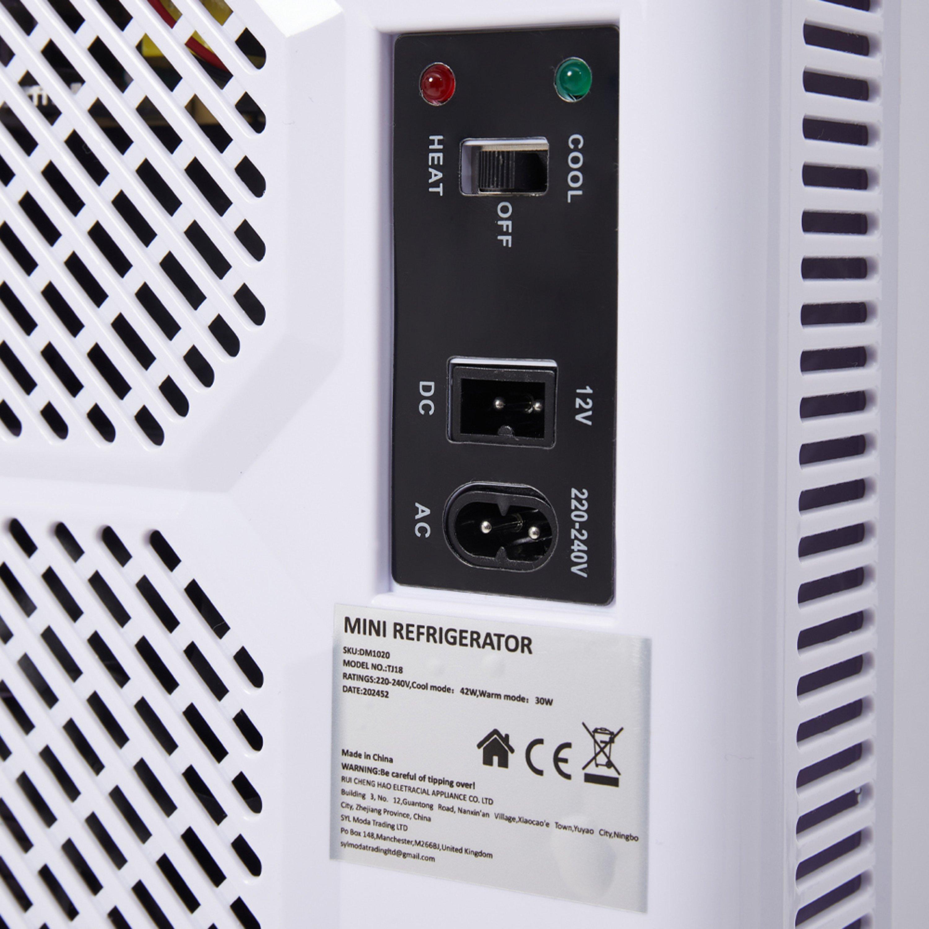 White - Kabinet UK - White 18L Dual-Use Mini Refrigerator - 7
