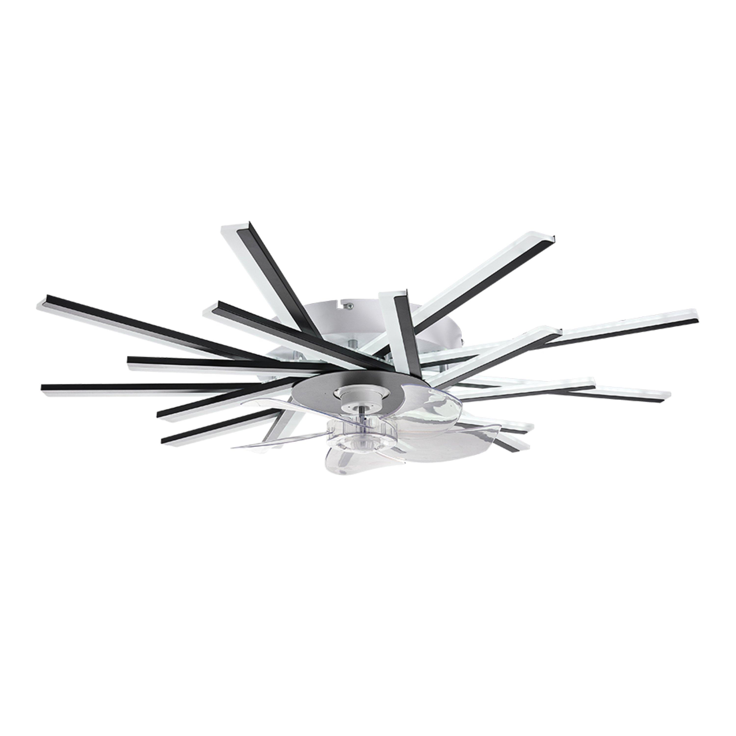 Black - Kabinet UK - Dimmable LED Ceiling Fan Light with Remote - 1