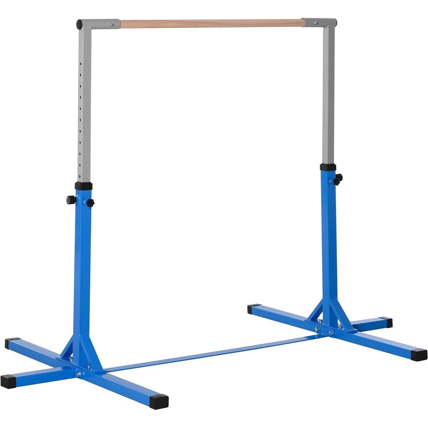 Blue - HOMCOM - Steel Frame Adjustable Horizonal Gymnastics Bar - 1