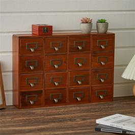 LIFE IDEAS Retro Wooden Drawer Organzier Box