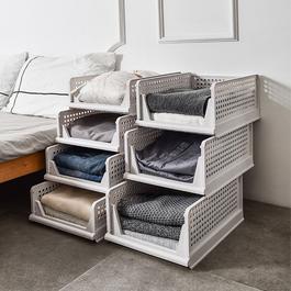 LIFE IDEAS 8 Pack Folding Storage Boxes Drawers Organizers