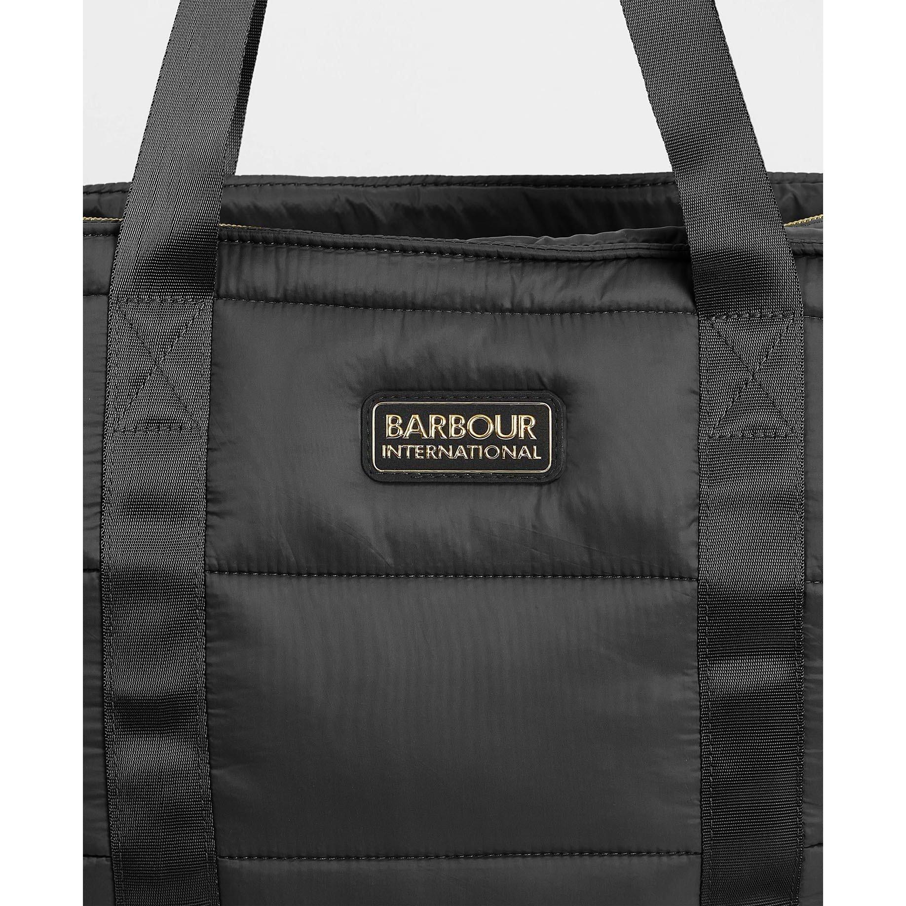Black - Barbour International - Monaco Quilted Tote Bag - 4