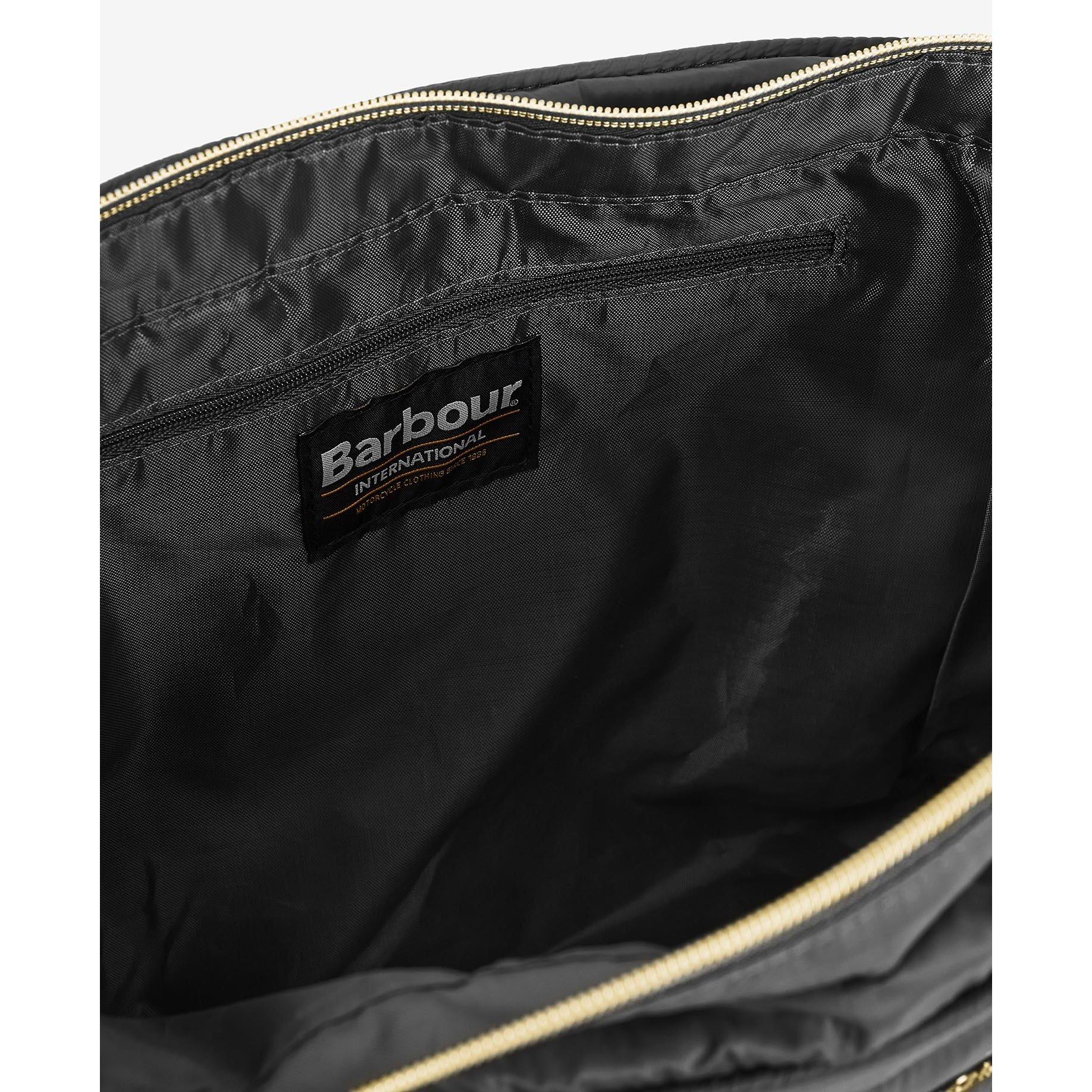 Black - Barbour International - Monaco Quilted Tote Bag - 7