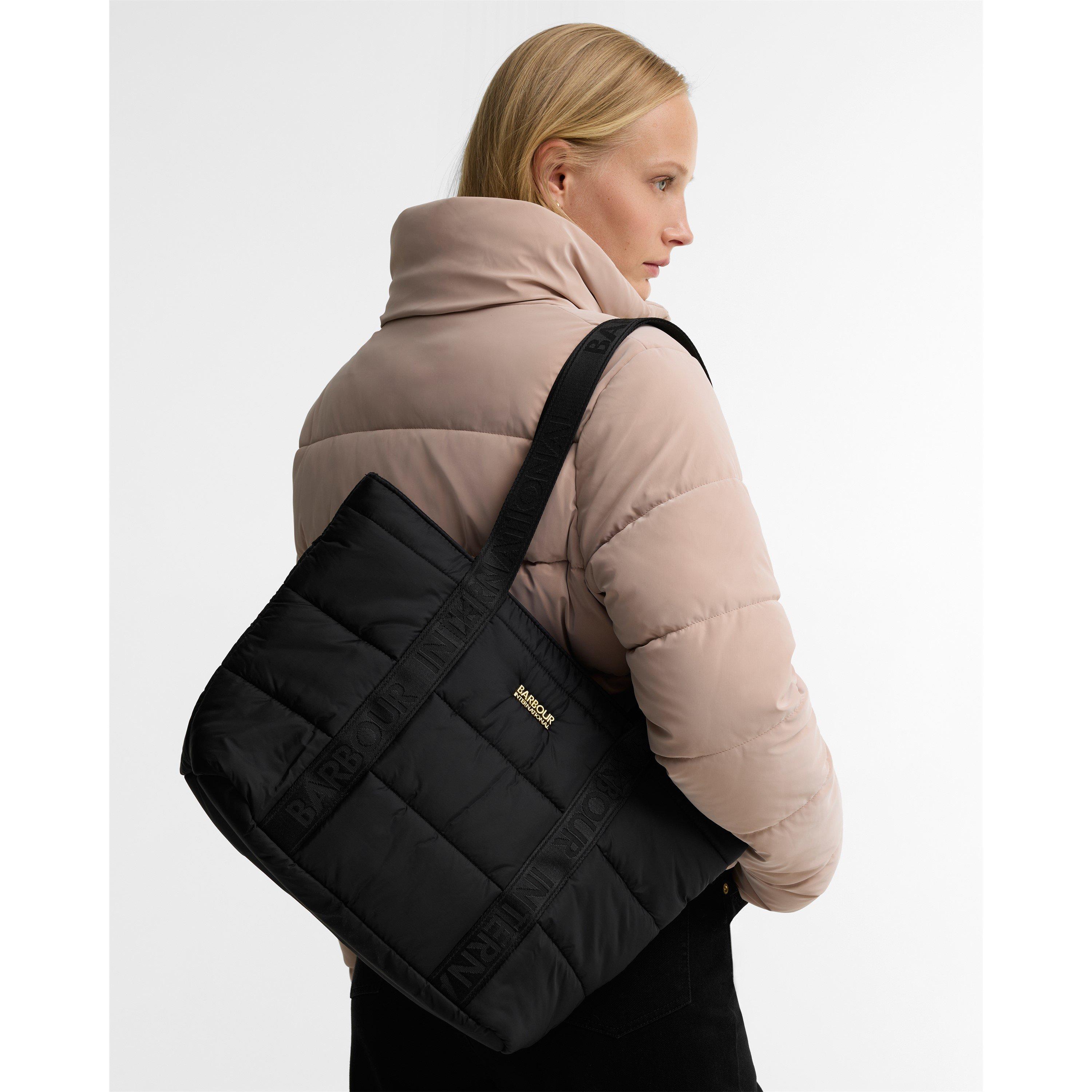 Black - Barbour International - Monaco Quilted Tote Bag - 4