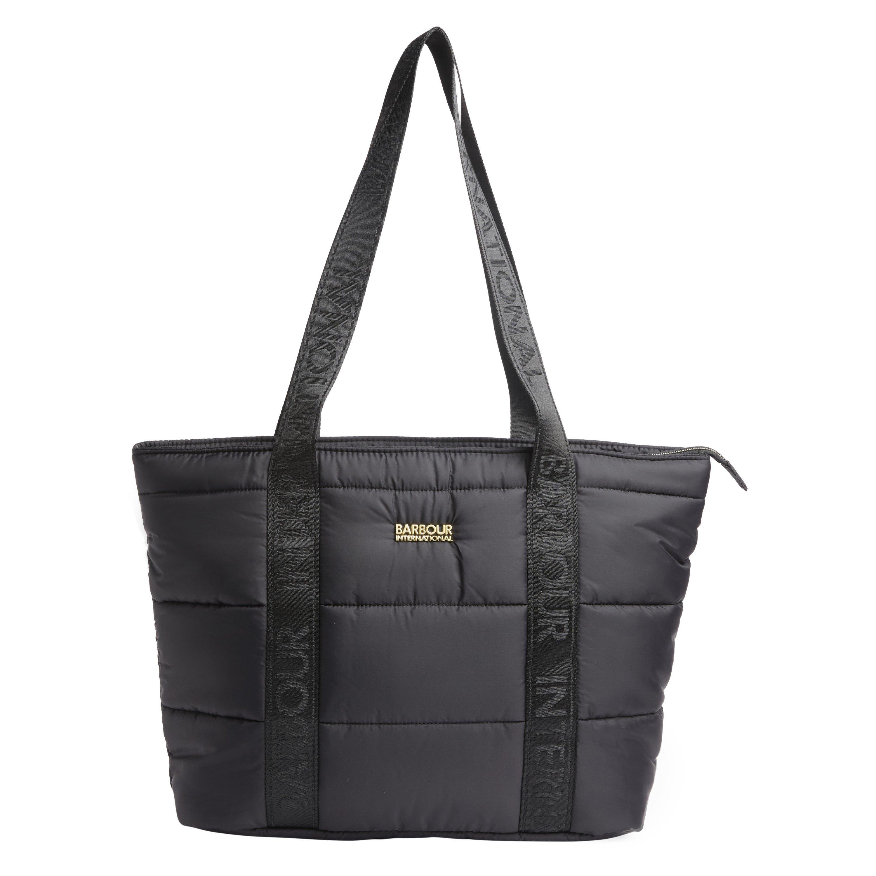 Black - Barbour International - Monaco Quilted Tote Bag - 7
