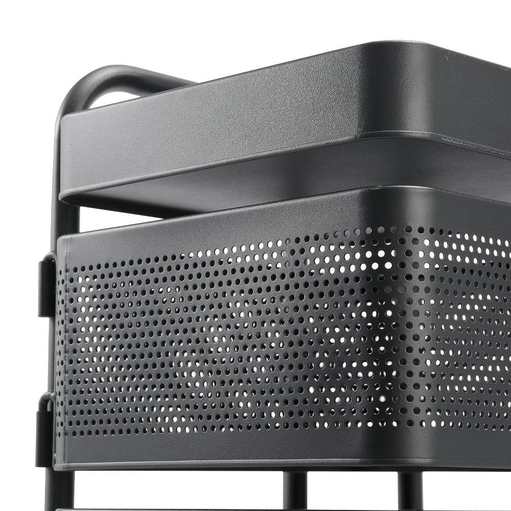 Black - LIFE IDEAS - 6-Tier Kitchen Storage Rack with Wheels - 7