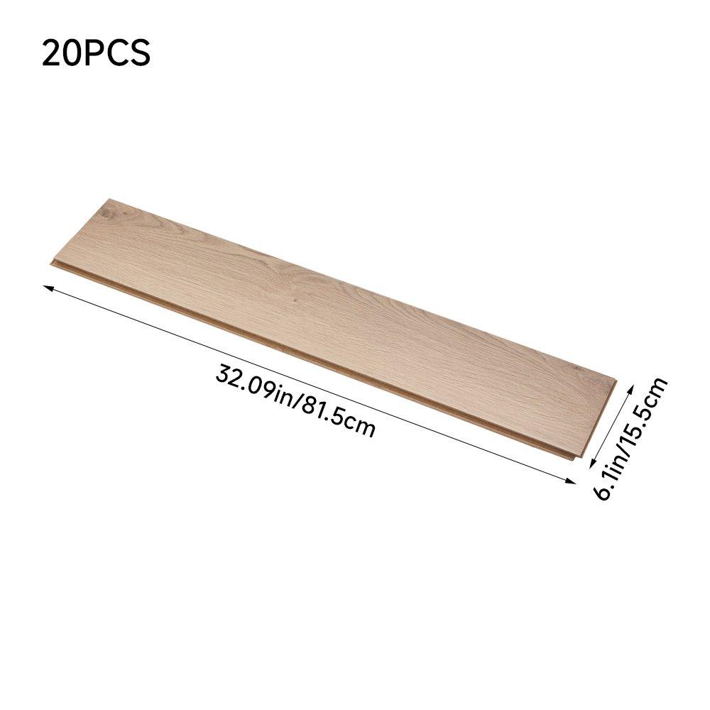 Brown - LIFE IDEAS - 20Pcs Wood Grain Click-lock Floorings - 8