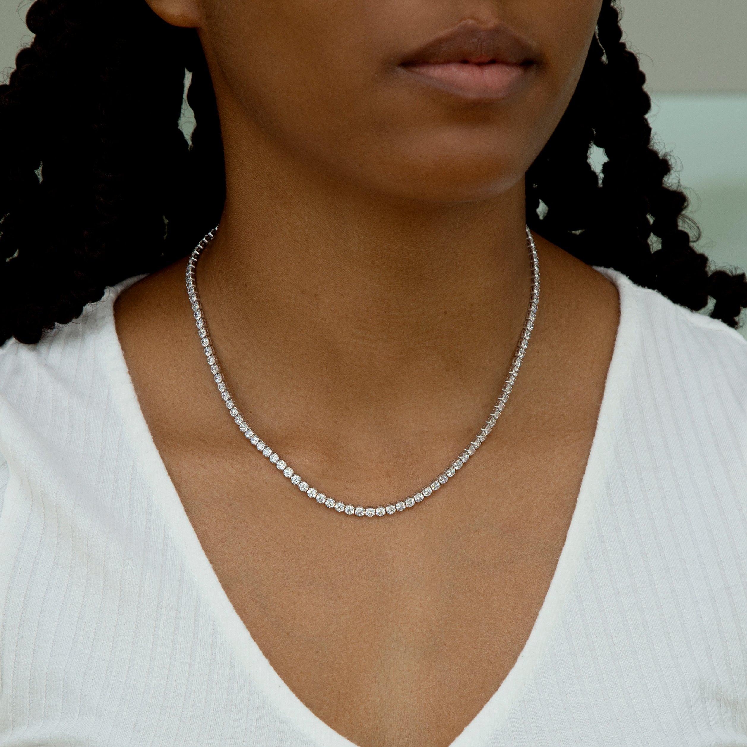 Sterling Silver - Be You - Sterling Silver CZ Tennis Necklace - 2