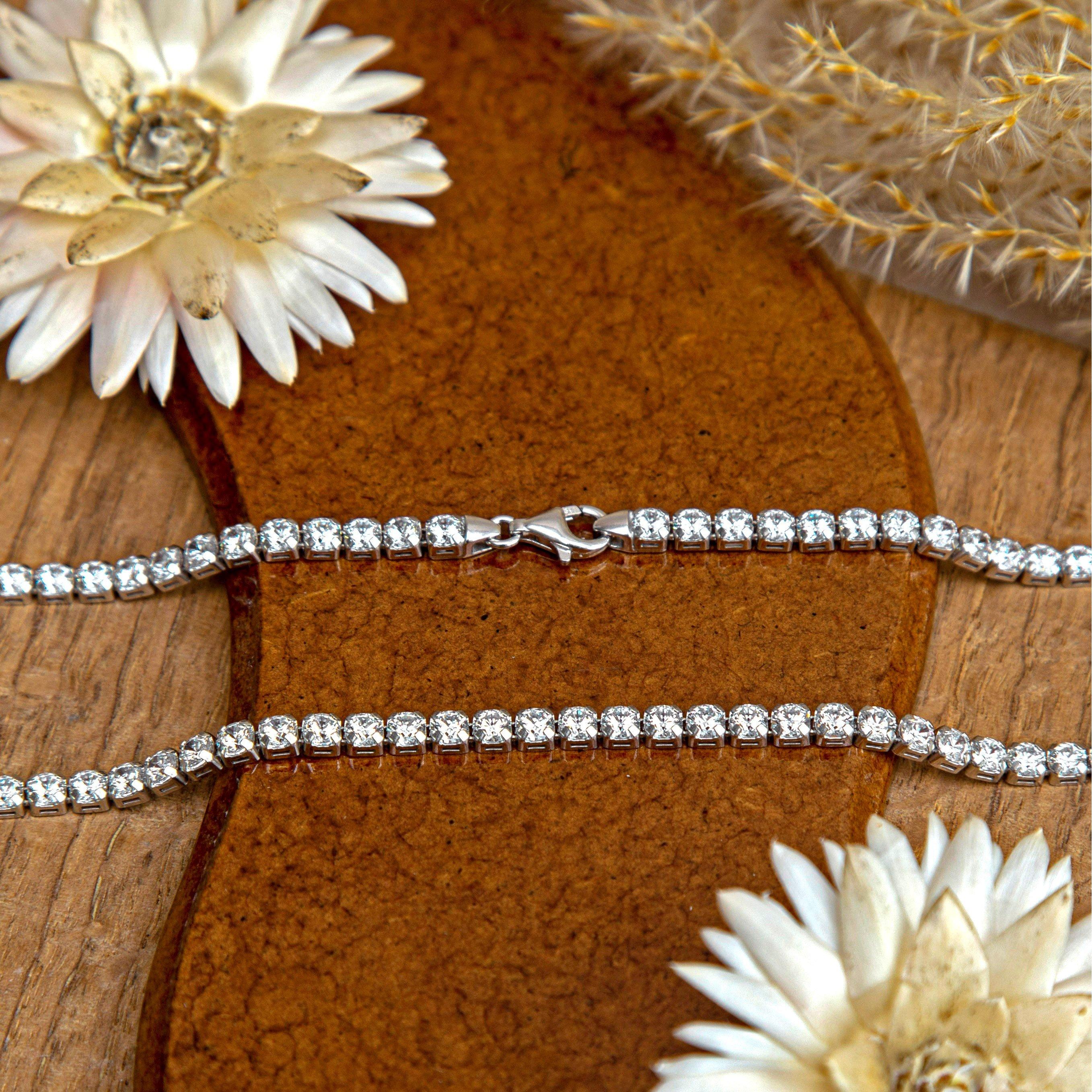 Sterling Silver - Be You - Sterling Silver CZ Tennis Necklace - 3