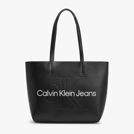 Handbag CALVIN KLEIN Ck Quilt Clutch Md K60K608447 Ck Black BAX Logo Tote Bag