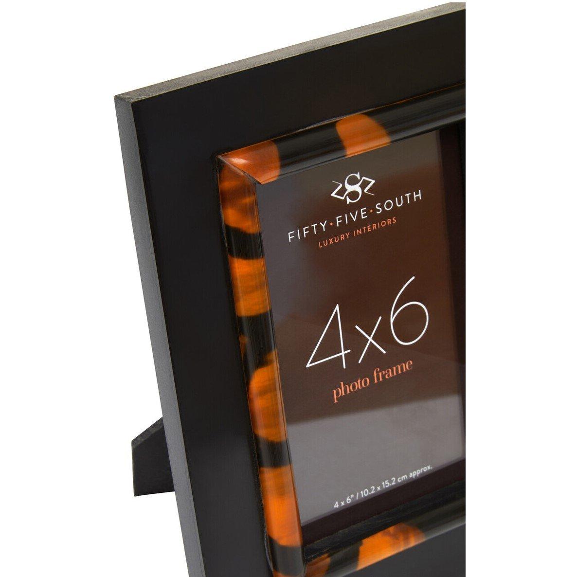 Black - Interiors by Premier - Roma 4 x 6 Inch Tortoise Shell Photo Frame - 4