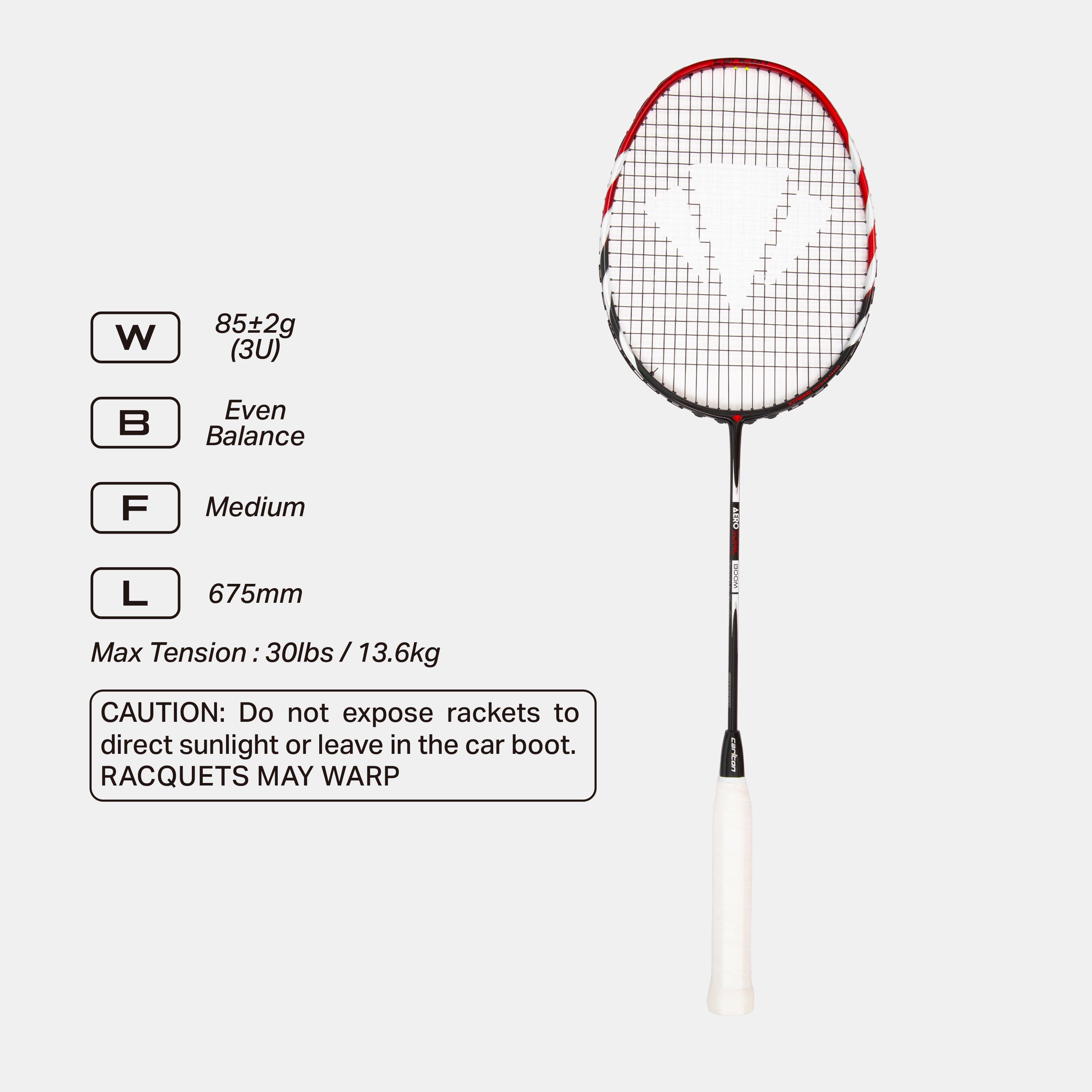 Carlton  Aero Boom Badminton Racket - Red/Black