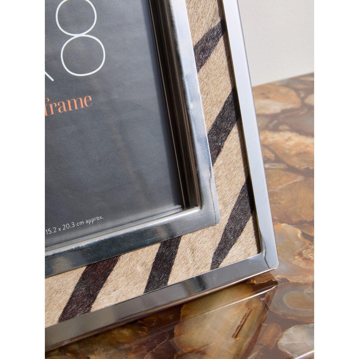 Black White - Fifty Five South - Kensington Townhouse 6in x 8in Zebra Design Photo - 3