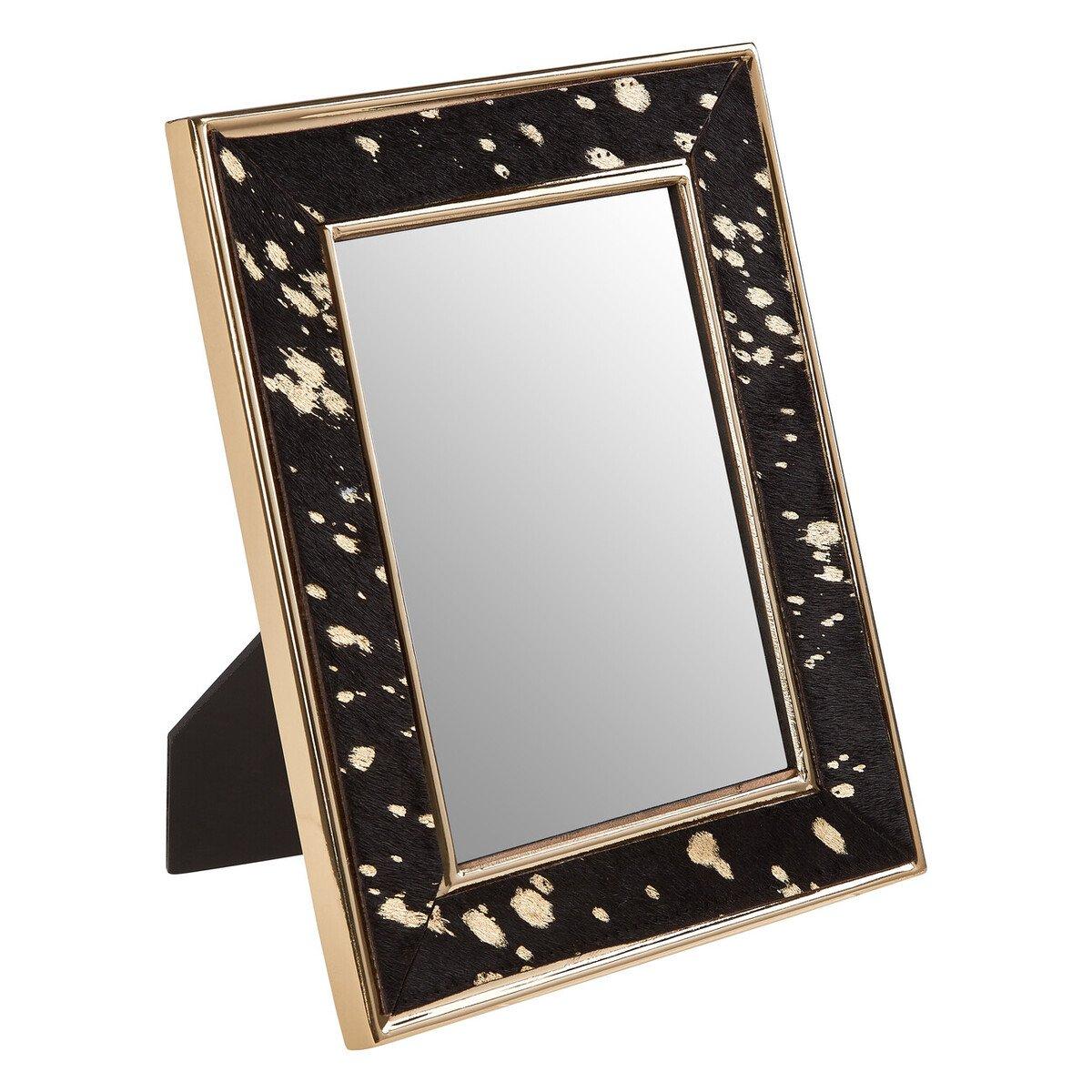 Fifty Five South  Bowerbird Large Cowhide 5In X 7In Photo Frame - Black - 17 x 22 x