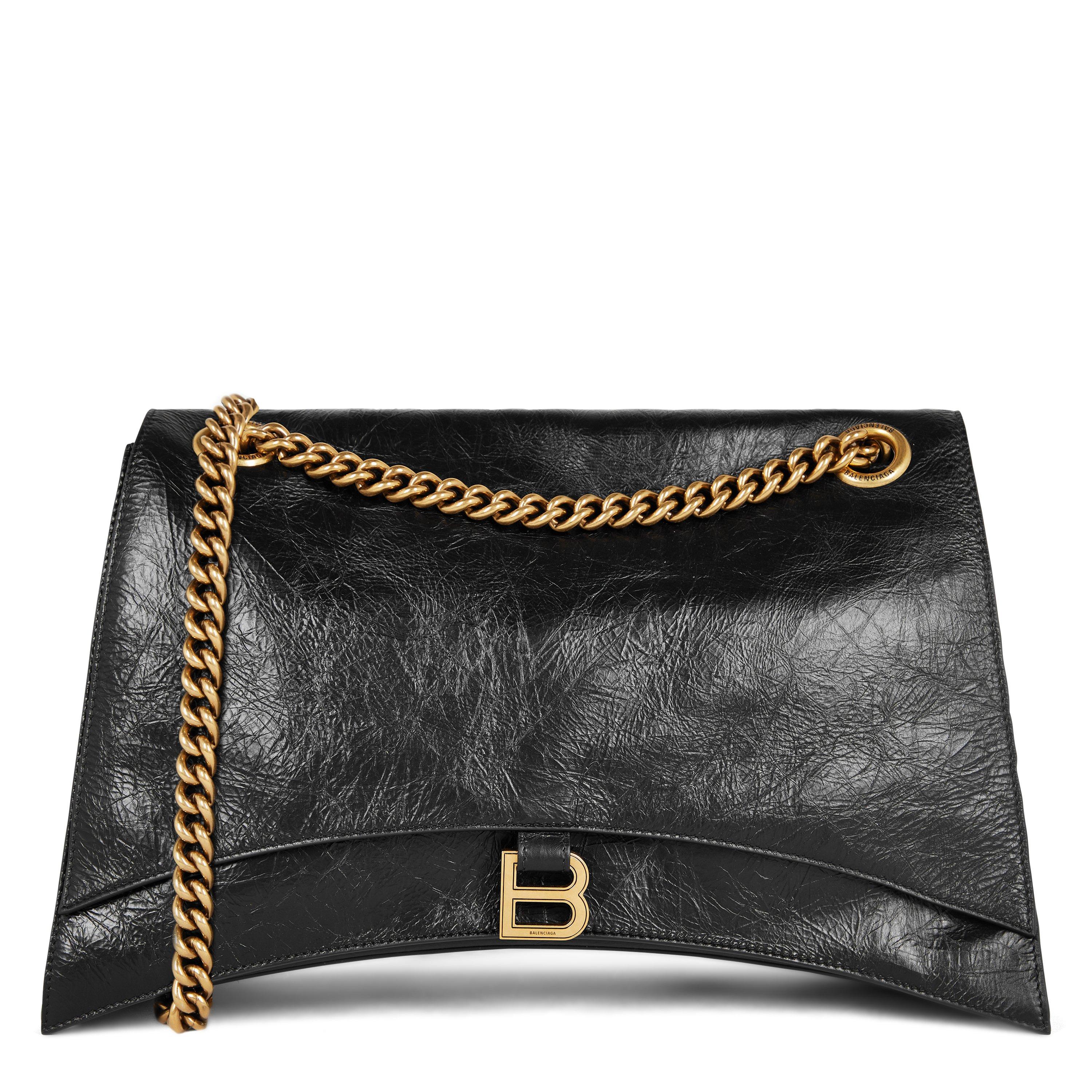 Black/Gld 1000 - Balenciaga - Large Crush Chain Bag - 1