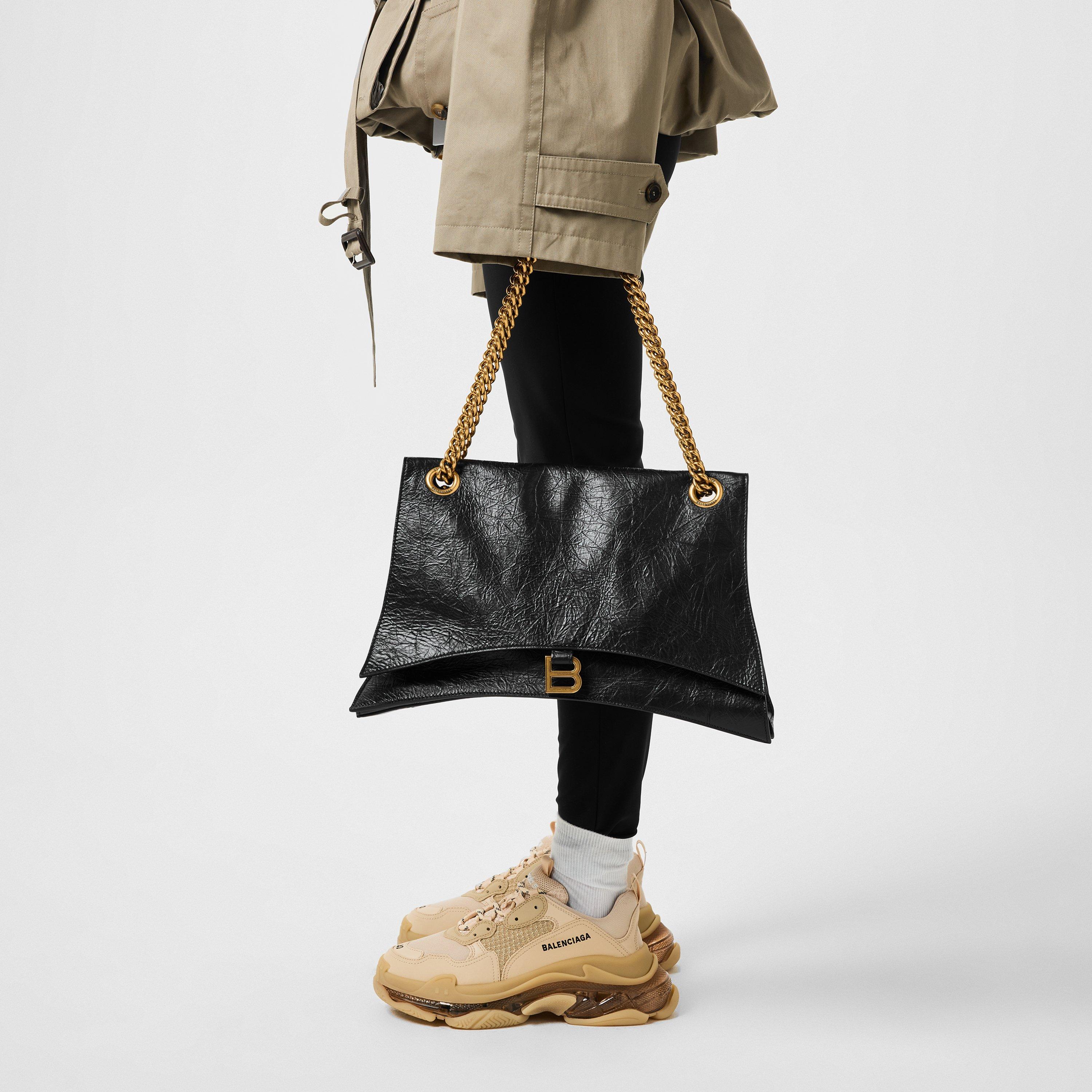 Black/Gld 1000 - Balenciaga - Large Crush Chain Bag - 2